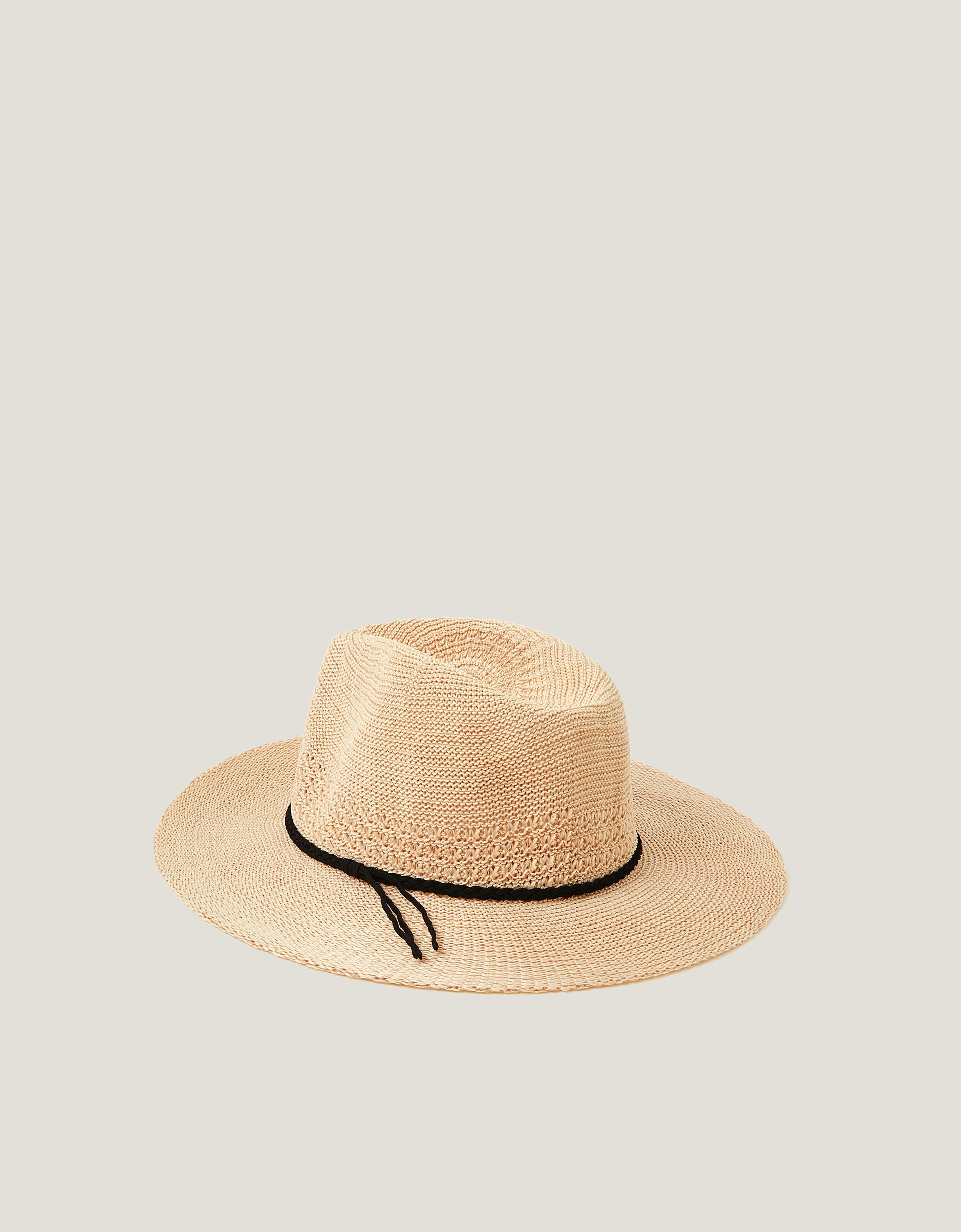 Monsoon Nene Woven Fedora Sun Hat in Natural, view 2