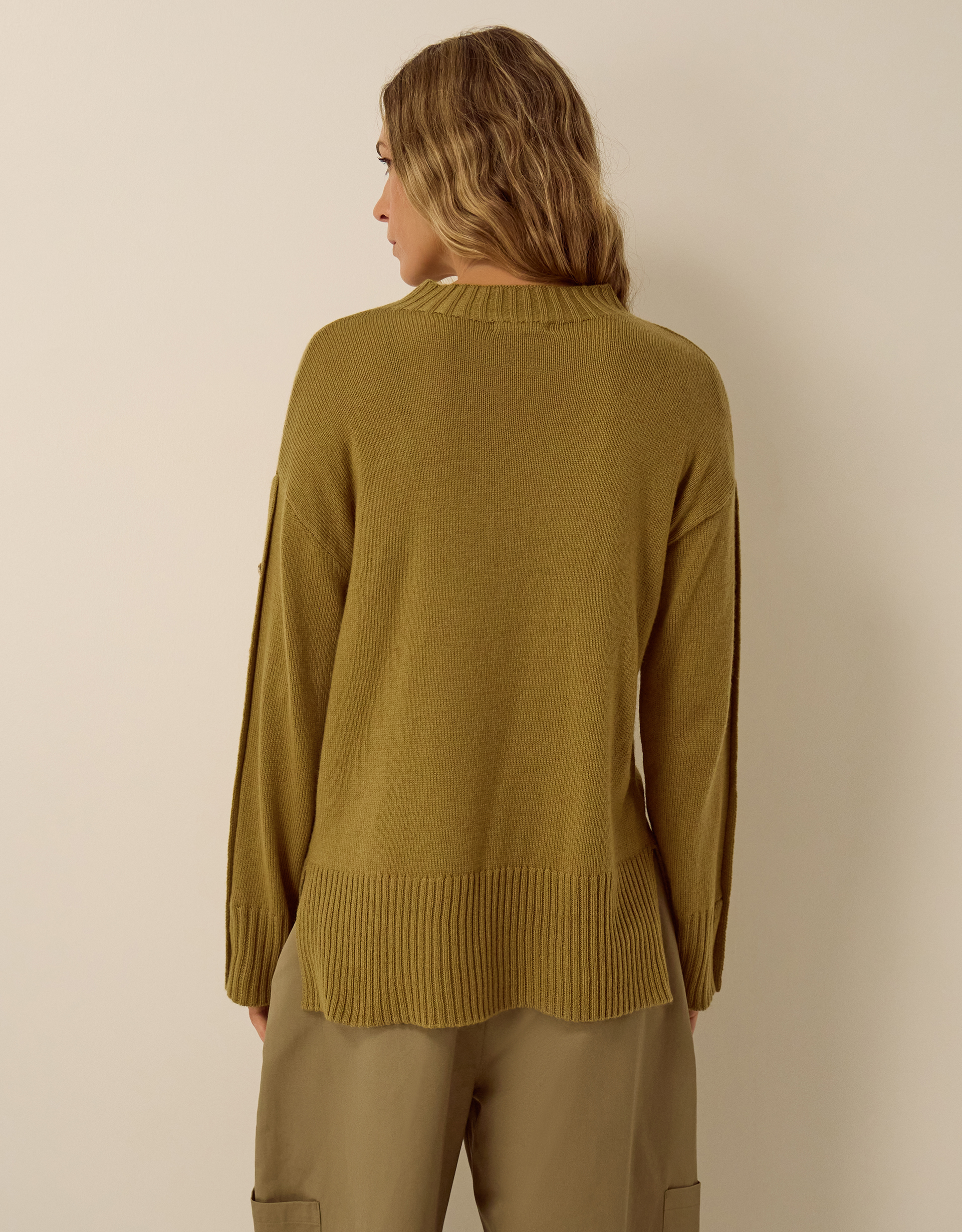 Monsoon Bree Button Knit Jumper, view 3