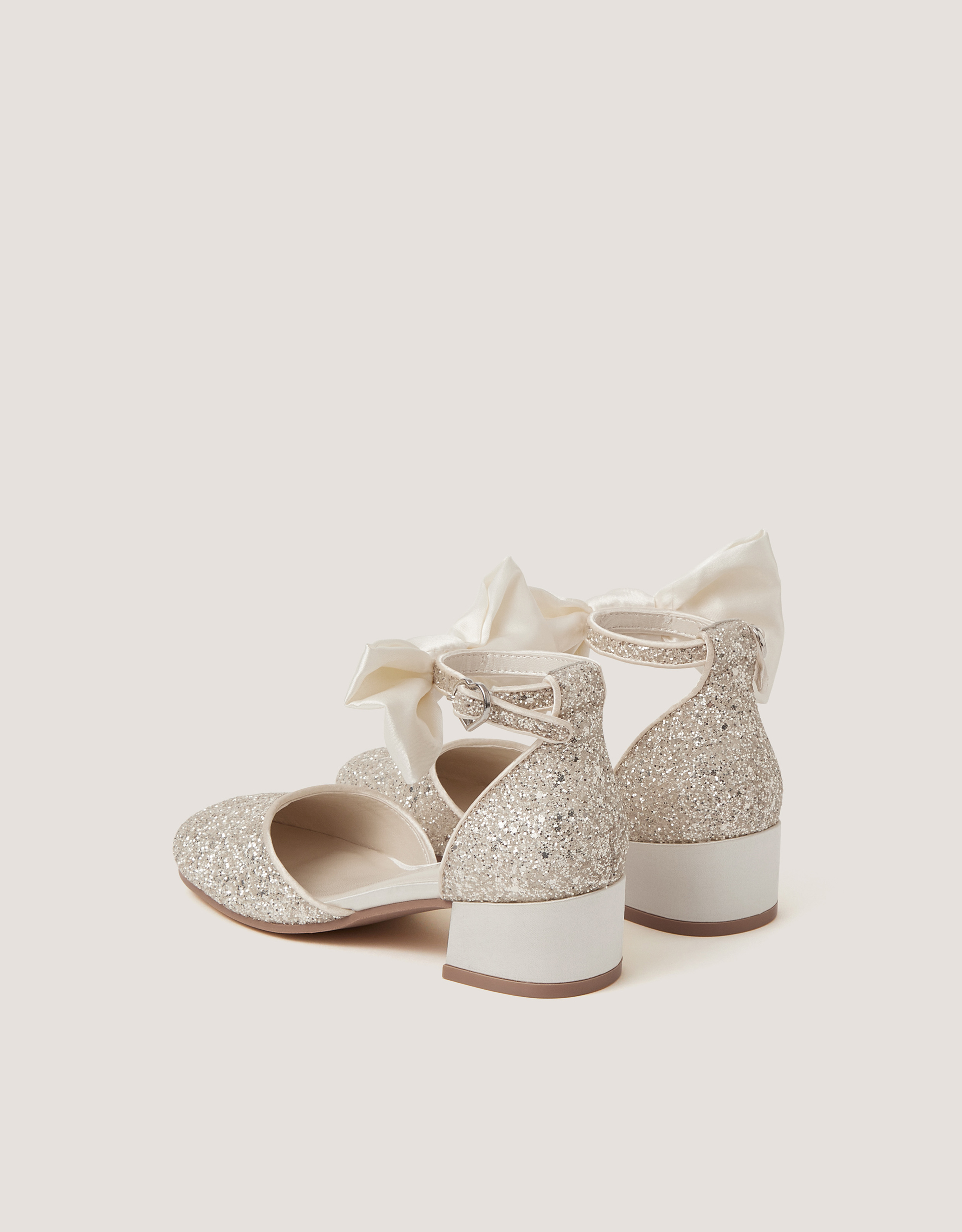 Monsoon Sara Bow Glitter Two-Part Heels, view 3