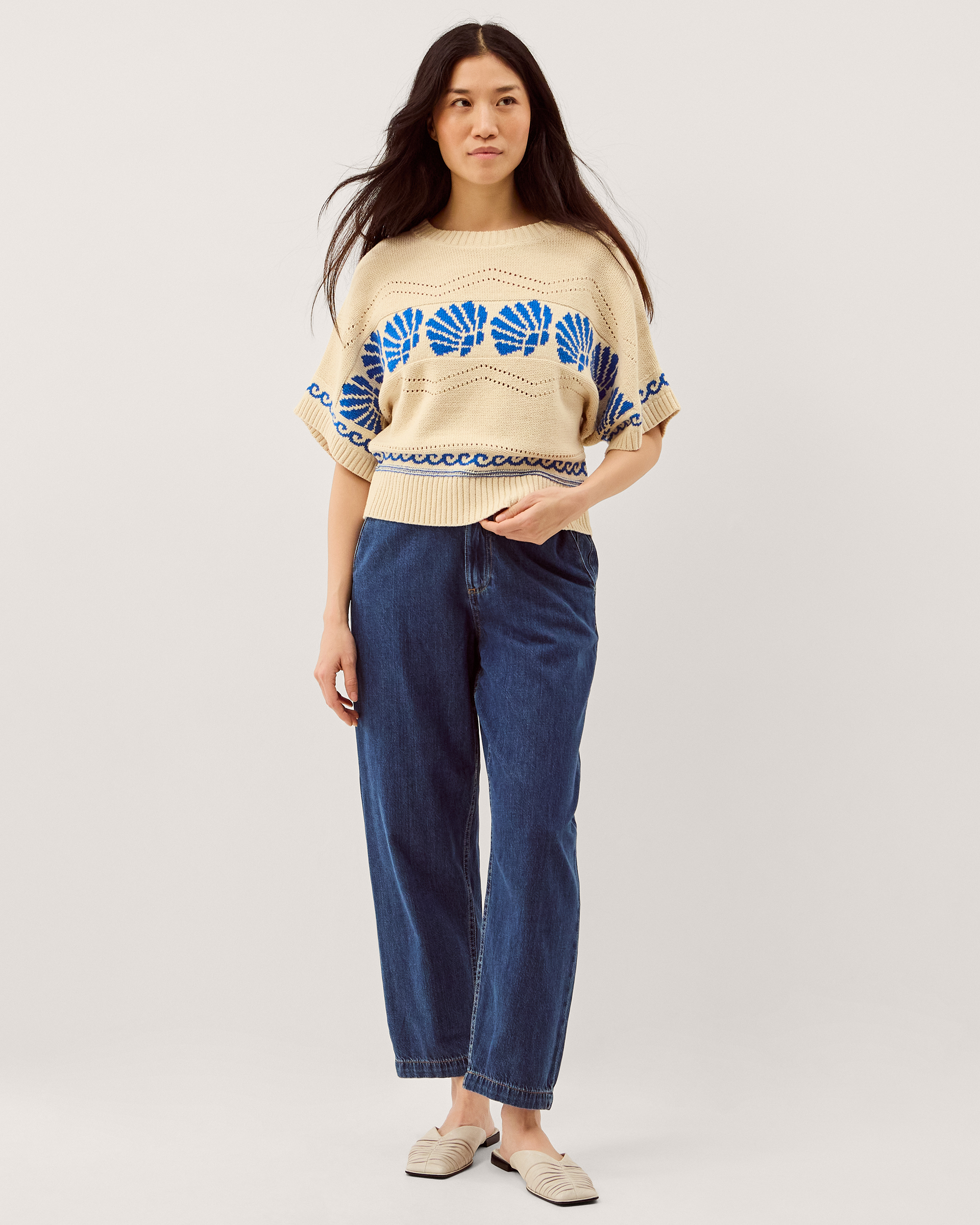 Monsoon Safi Shell Knit Jumper, view 2