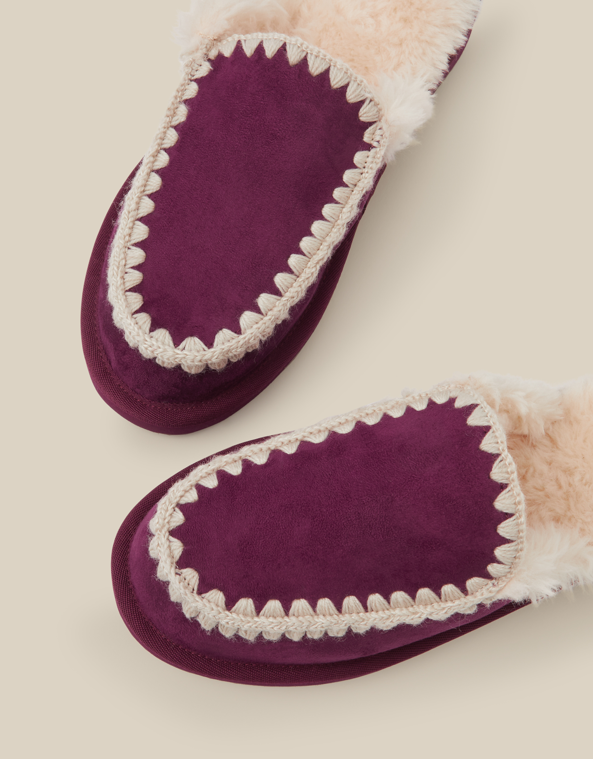 Monsoon Jess Whipstitch Mule Slippers, view 3