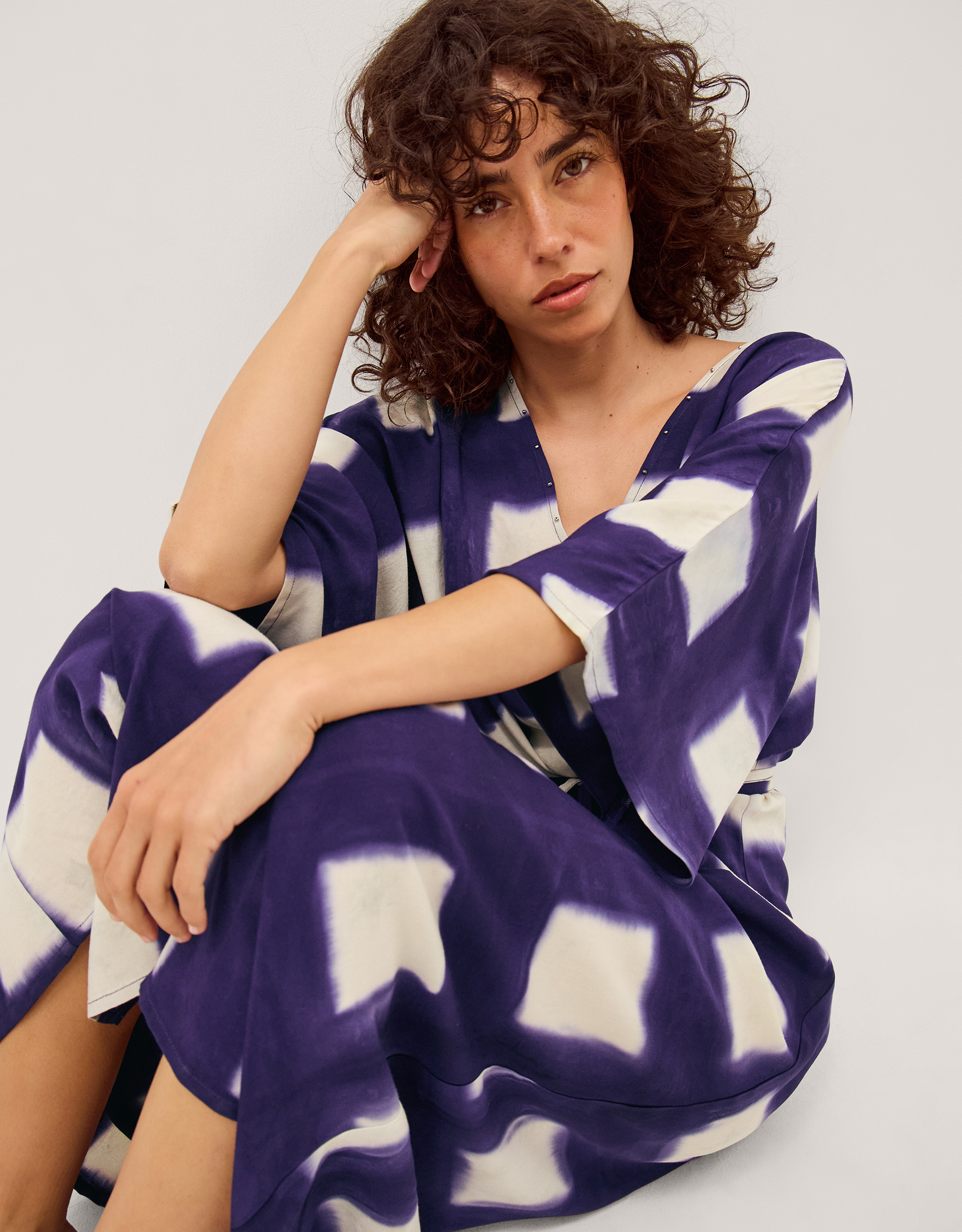 Monsoon Halia Artisanal Tie-Dye Midi Kaftan