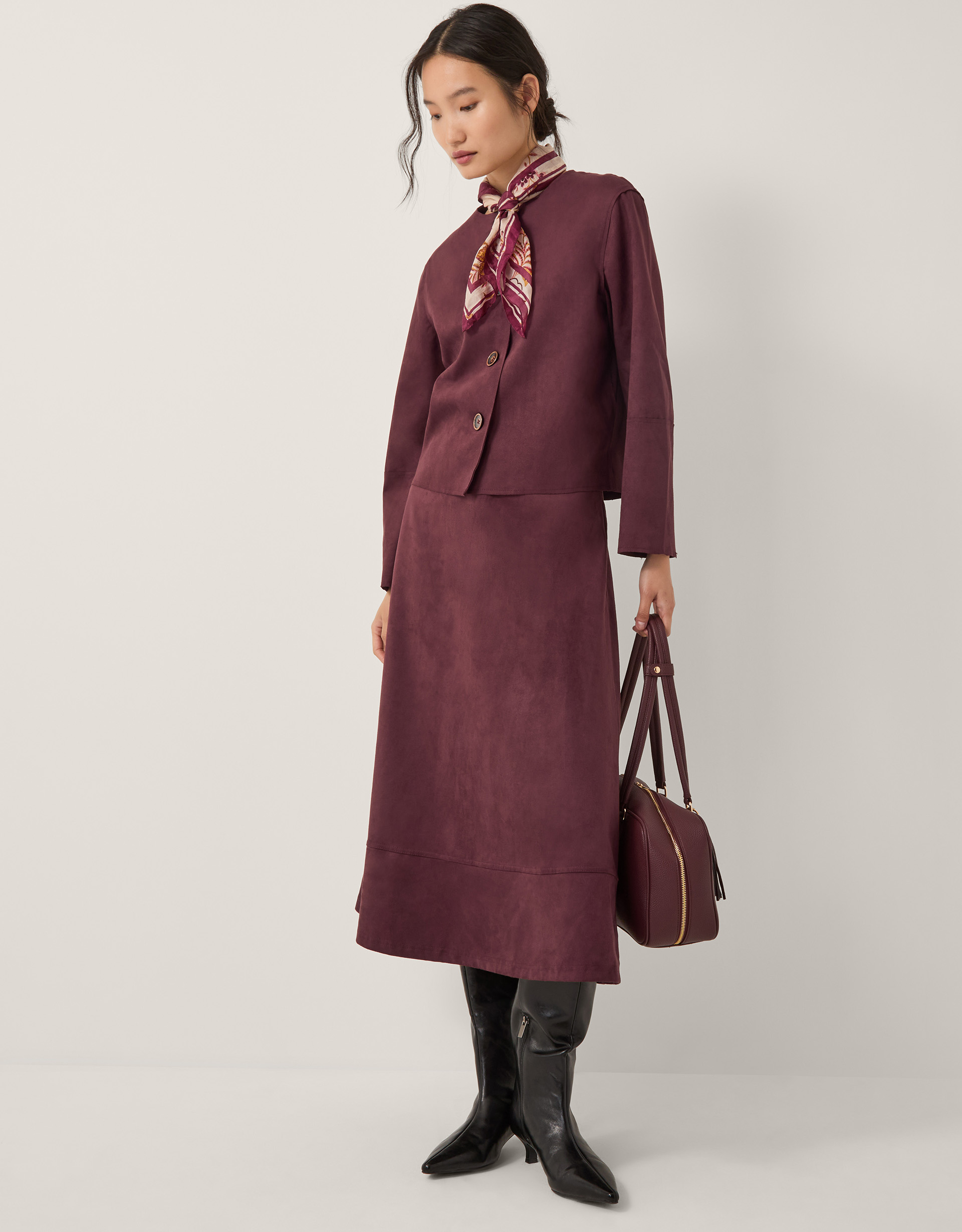 Monsoon Rowan Faux Suede Jacket, view 5