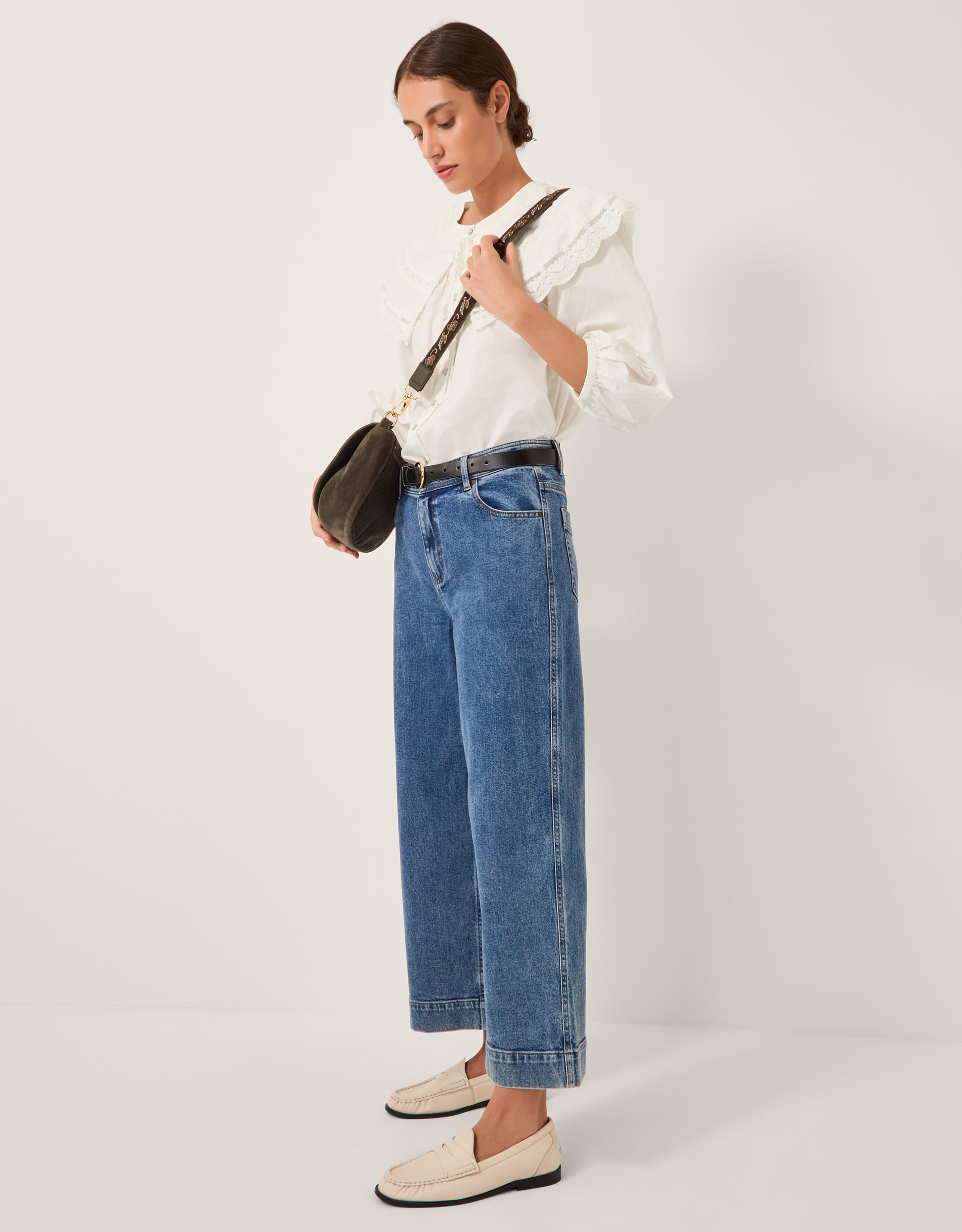 Monsoon Connie Puff Sleeve Collar Blouse, view 4