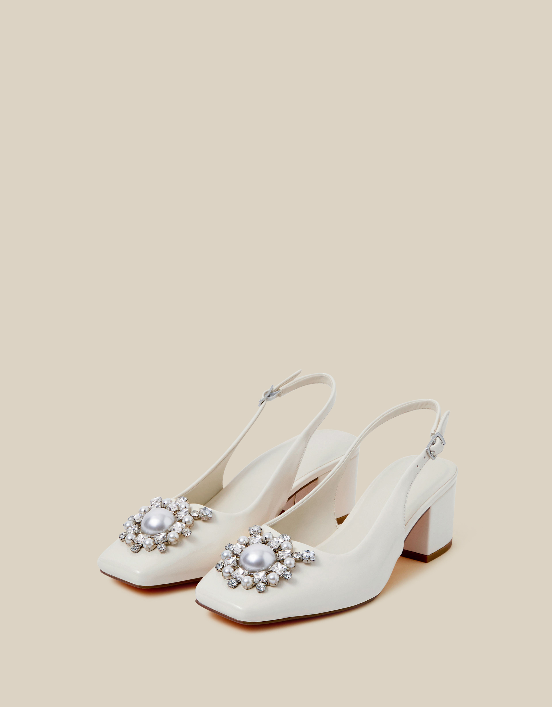 Monsoon Wynn Pearl Slingback Heels