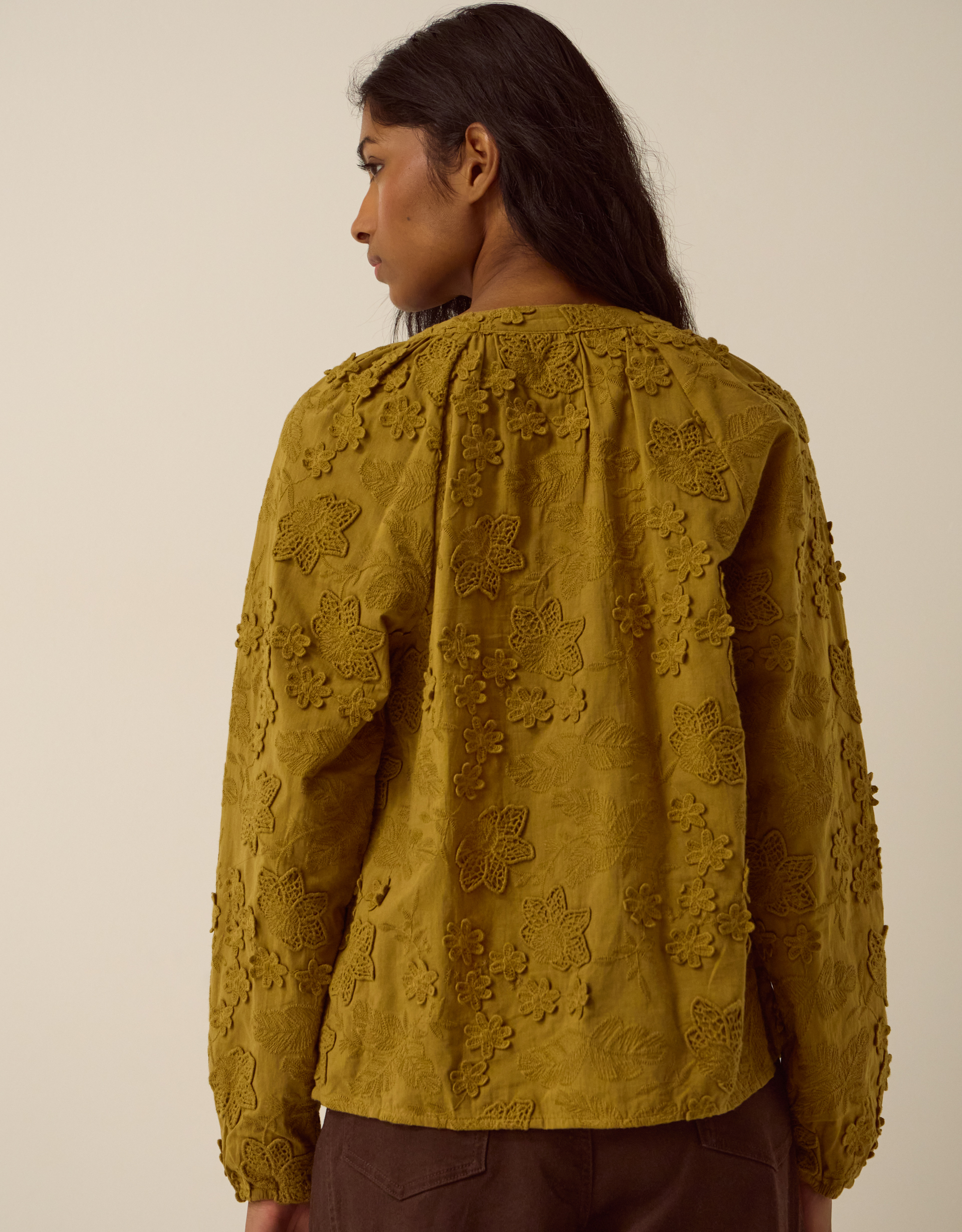 Monsoon Luci Floral Embroidered Shirt, view 5