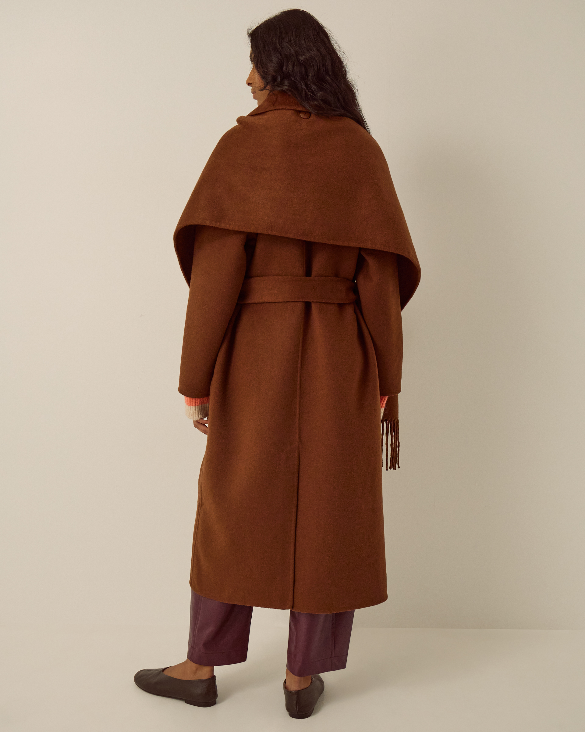 Monsoon Petra Wool Blend Scarf Coat, view 3