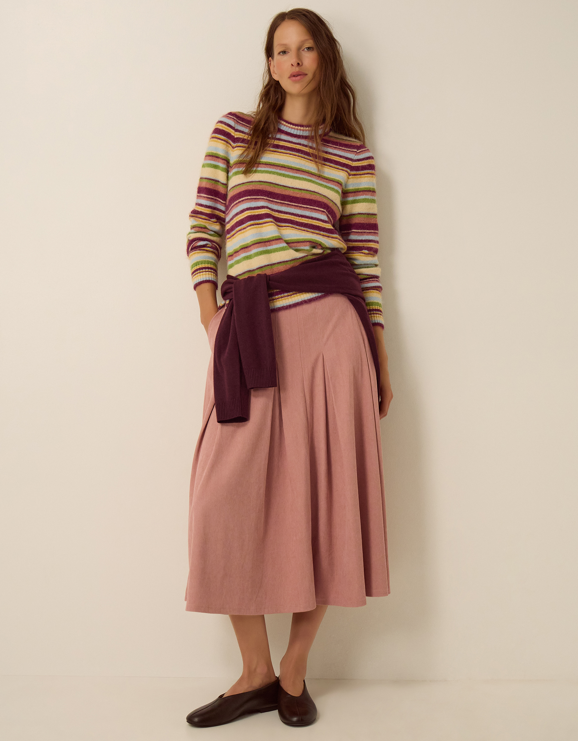 Monsoon Shiloh Stretch Corduroy Midi Skirt