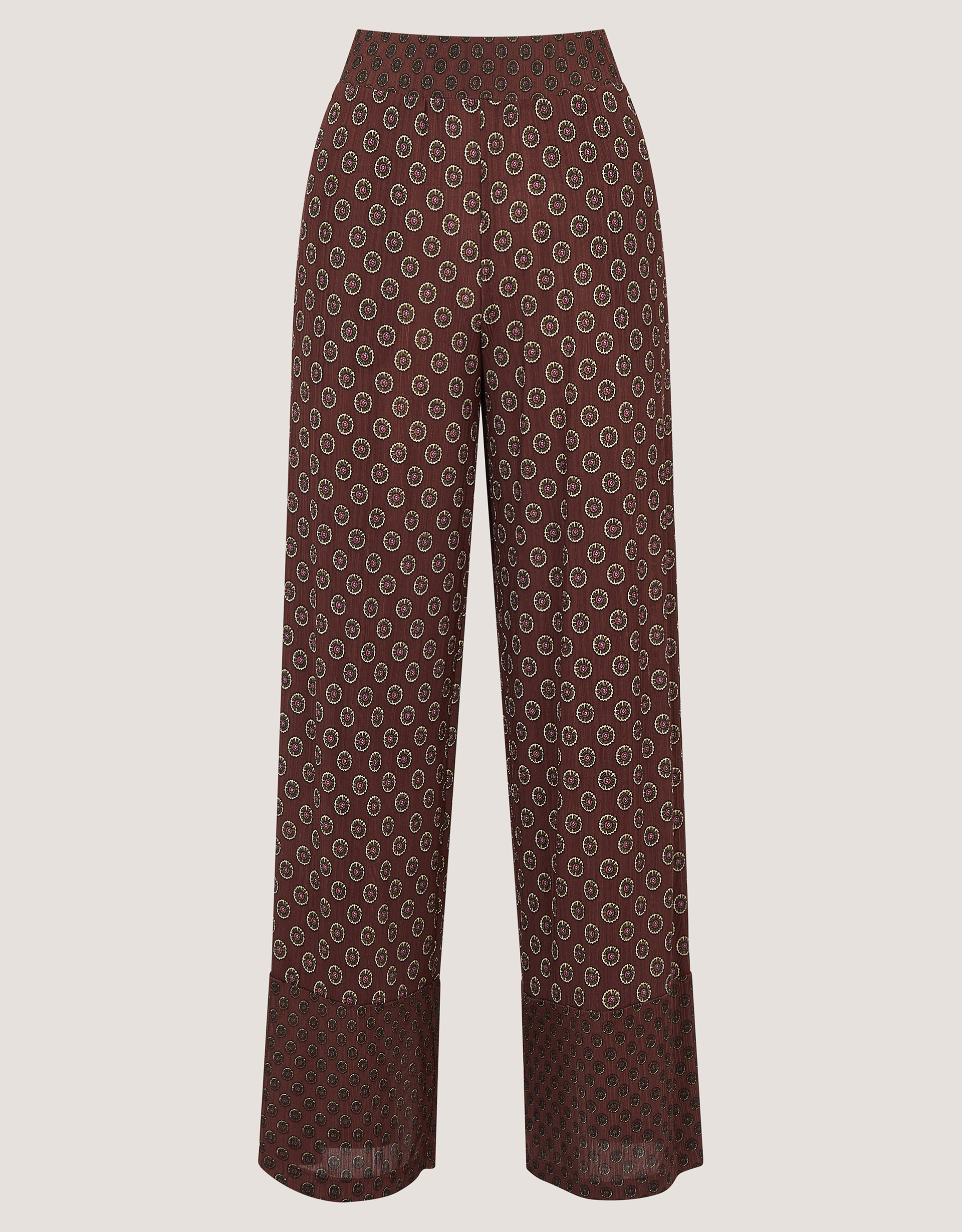 Monsoon Magdalena Geometric Jersey Trousers, view 5