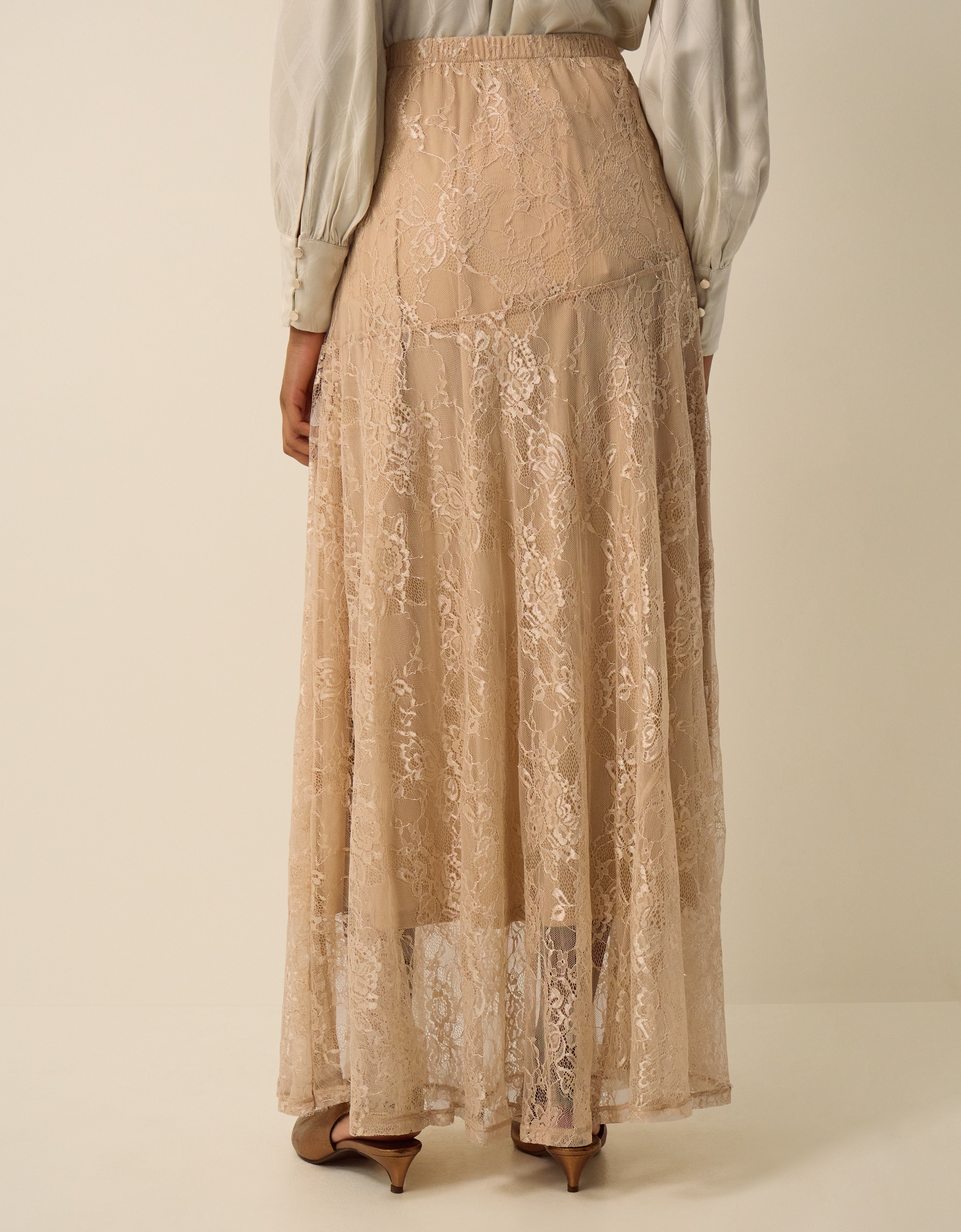 Monsoon Luna Lace Maxi Skirt, view 3