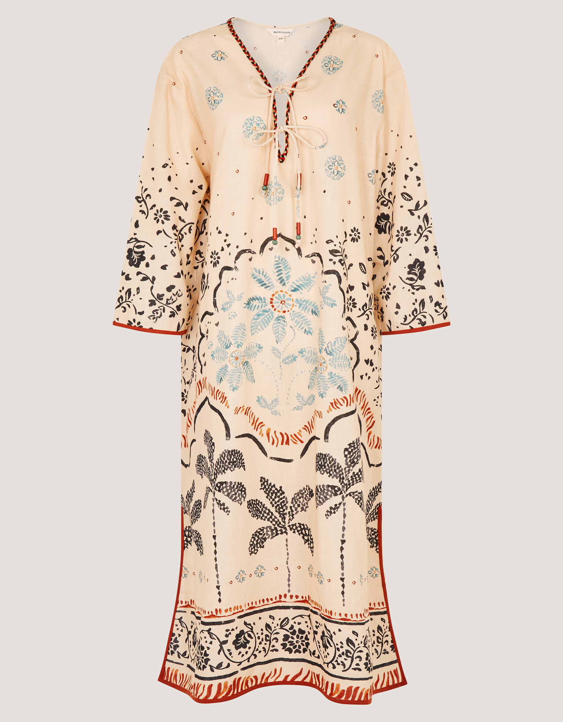 Monsoon Aleah Tropical Print Midi Kaftan, view 5