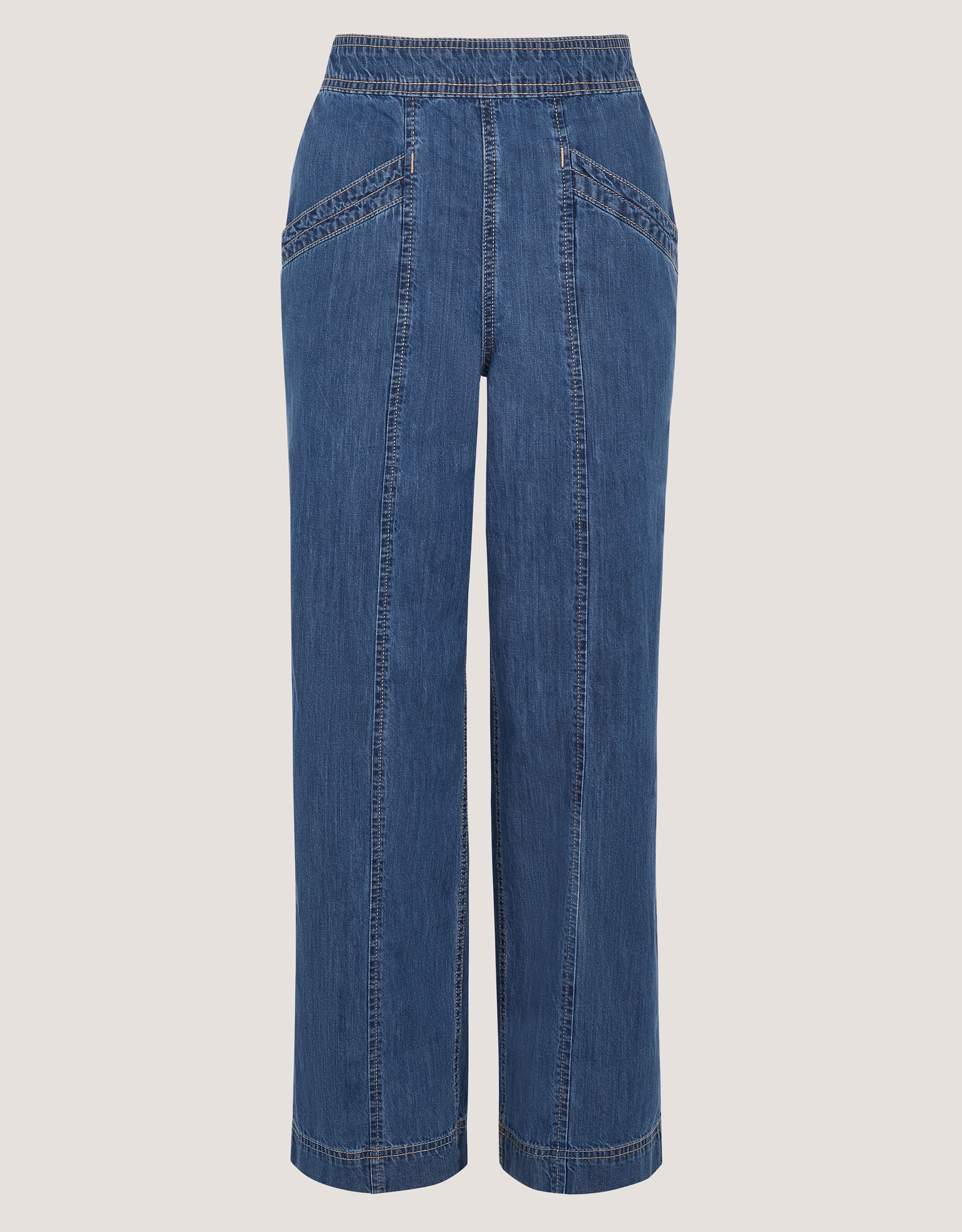Monsoon Harper Short Wide Leg Jeans, view 5