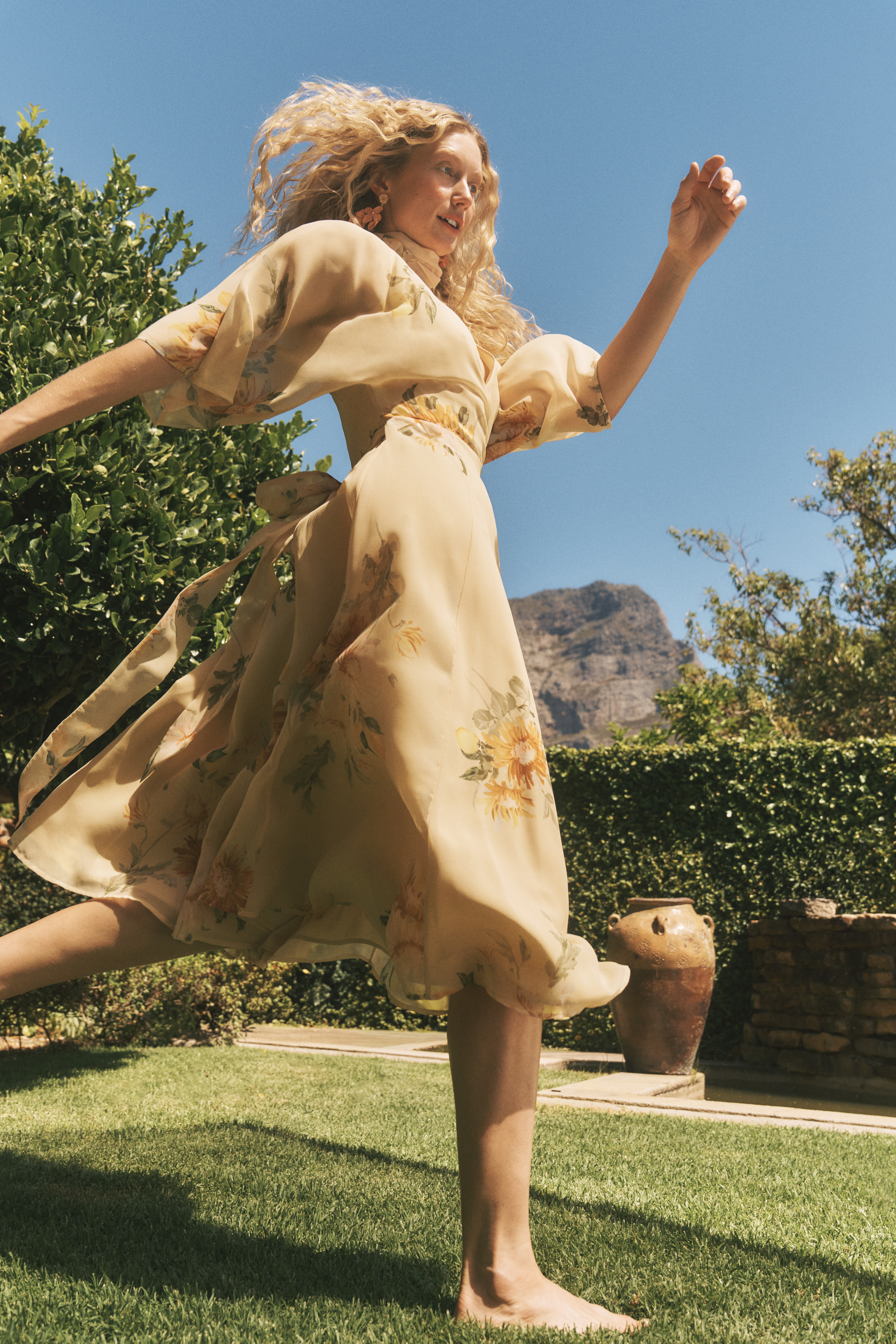 Monsoon Sukhi Sunflower Midi Wrap Dress