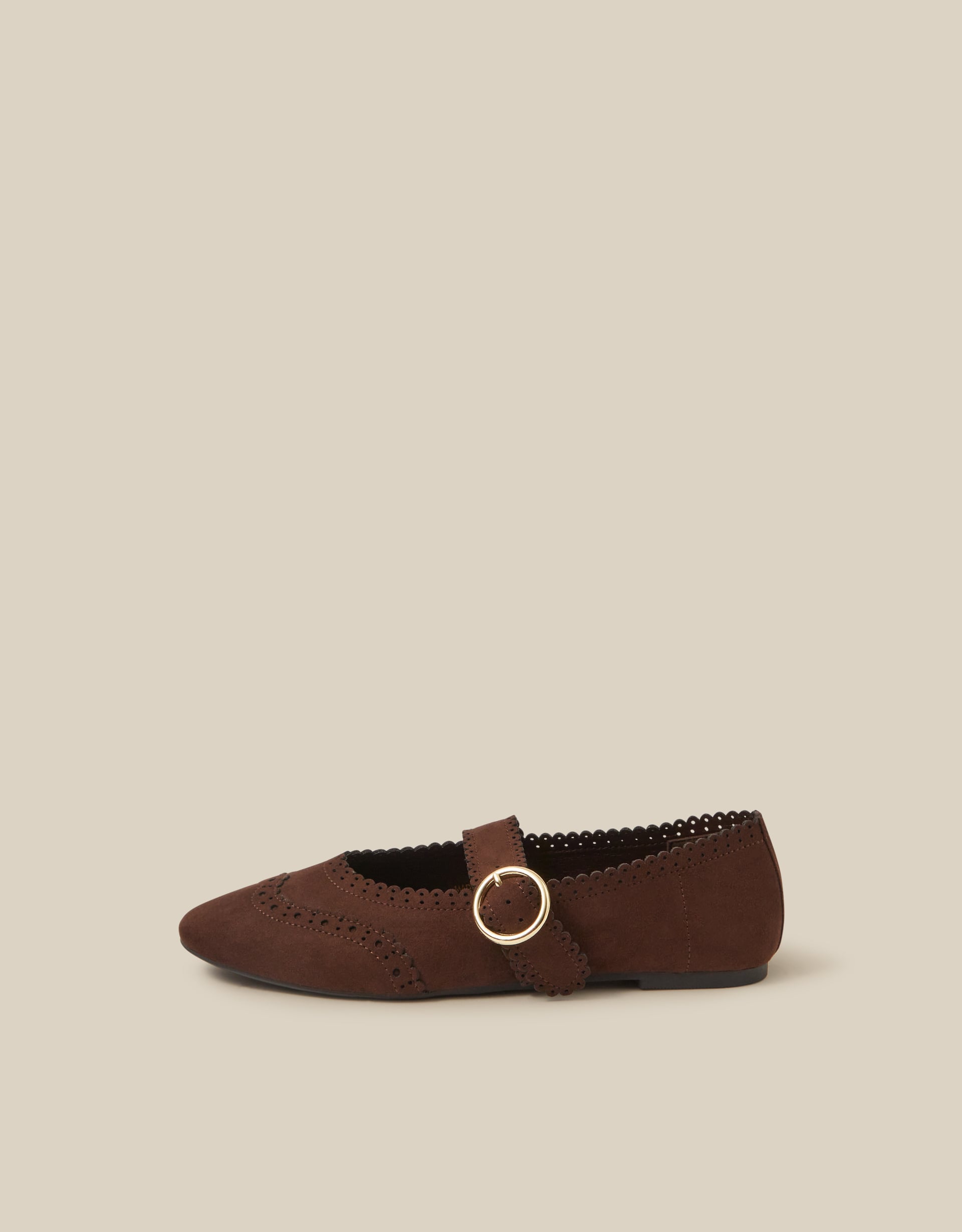 Monsoon Hana Faux Suede Mary Jane Ballet Flats, view 2