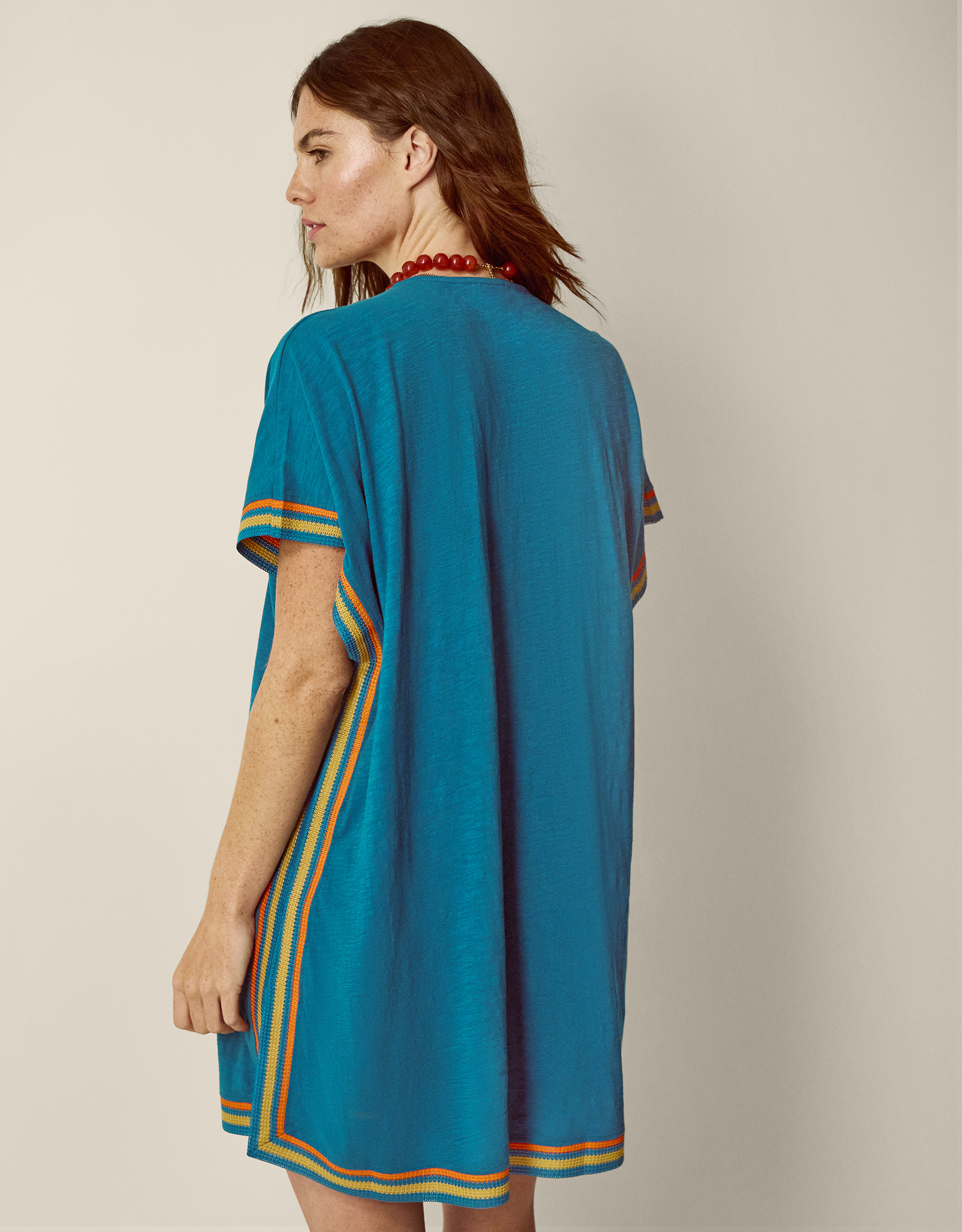 Monsoon Maeve V-Neck Mini Kaftan, view 4