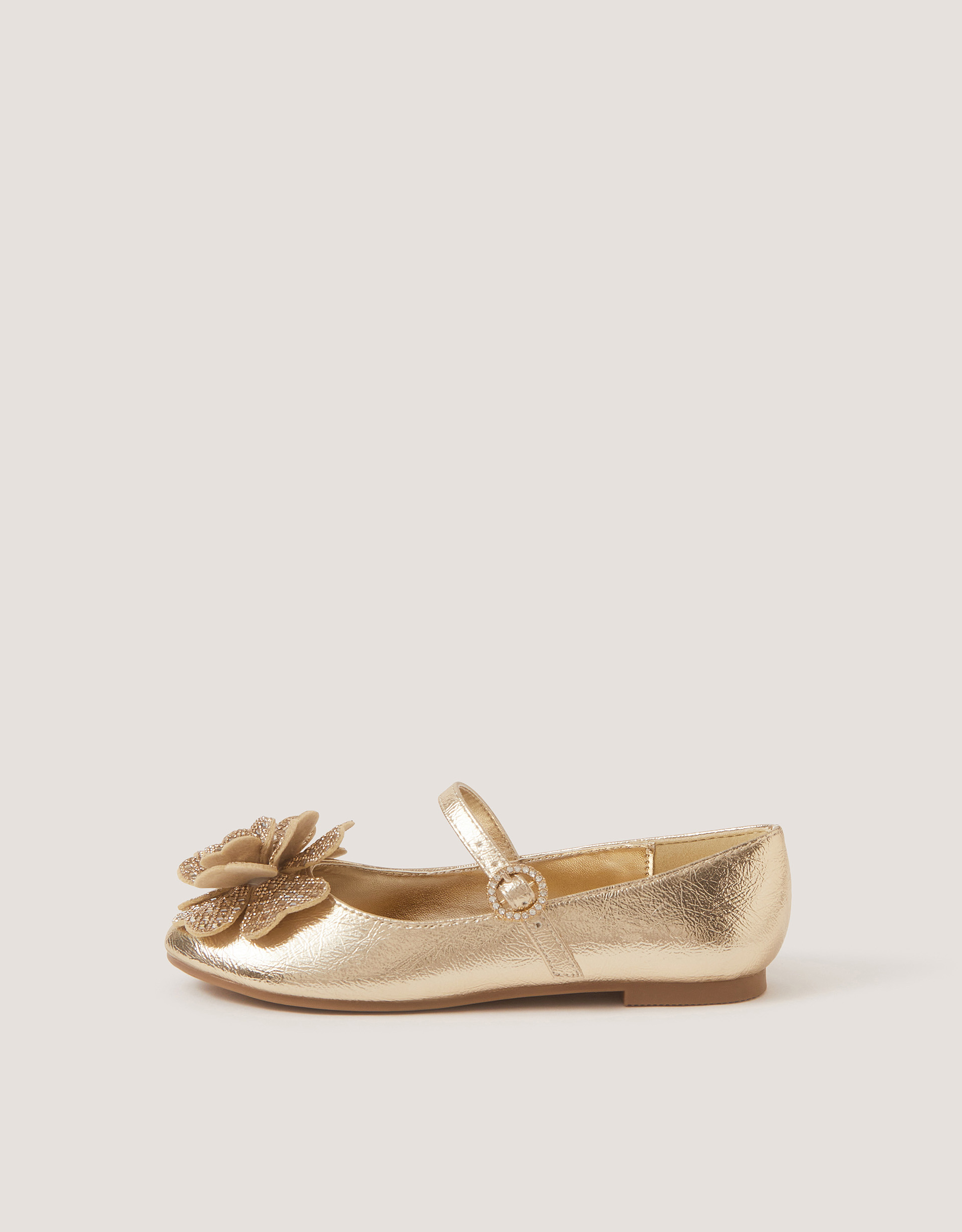 Monsoon Rhinestone Flower Mary Jane Ballet Flats, view 2