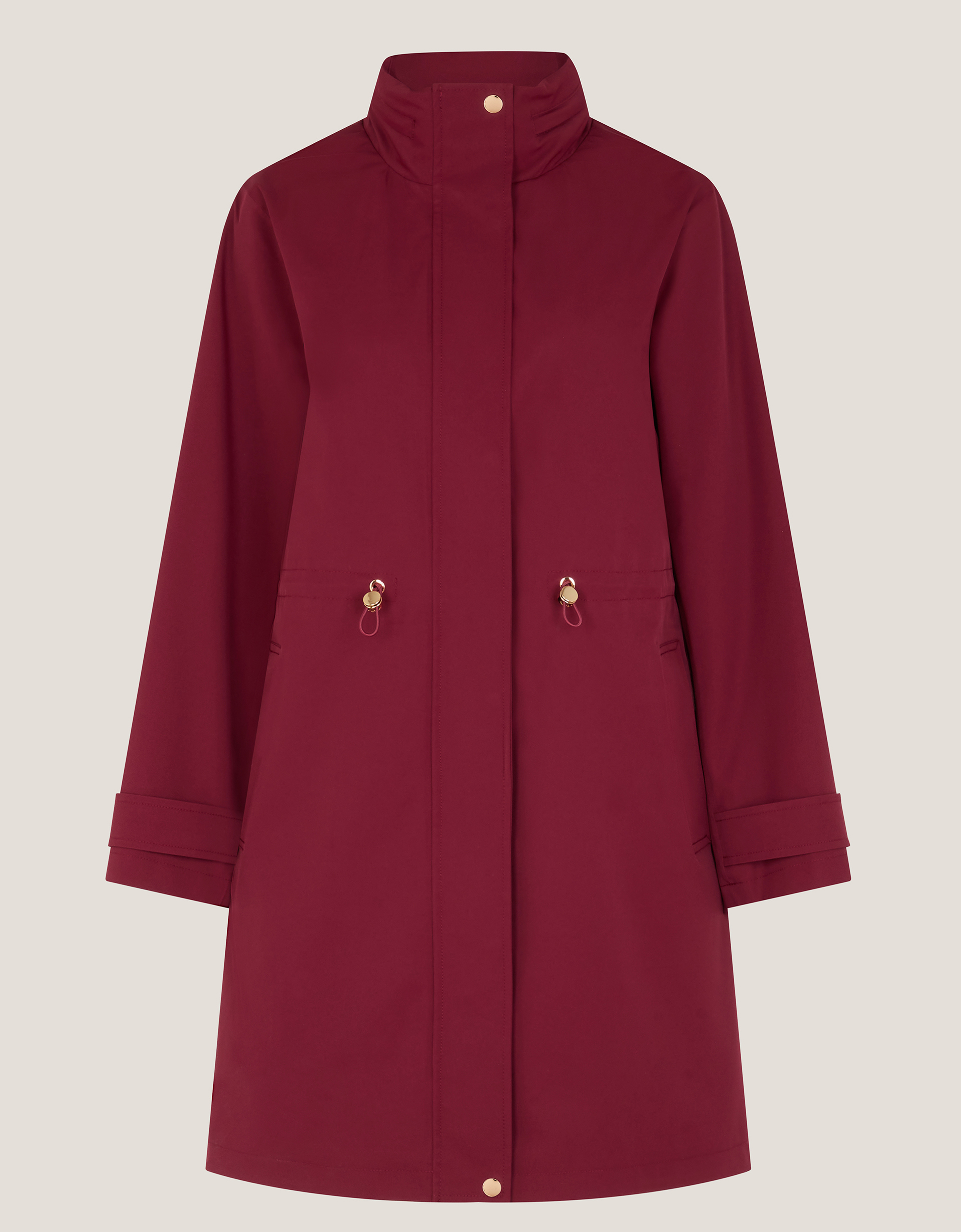 Monsoon Ada Waterproof Raincoat in Red, view 6