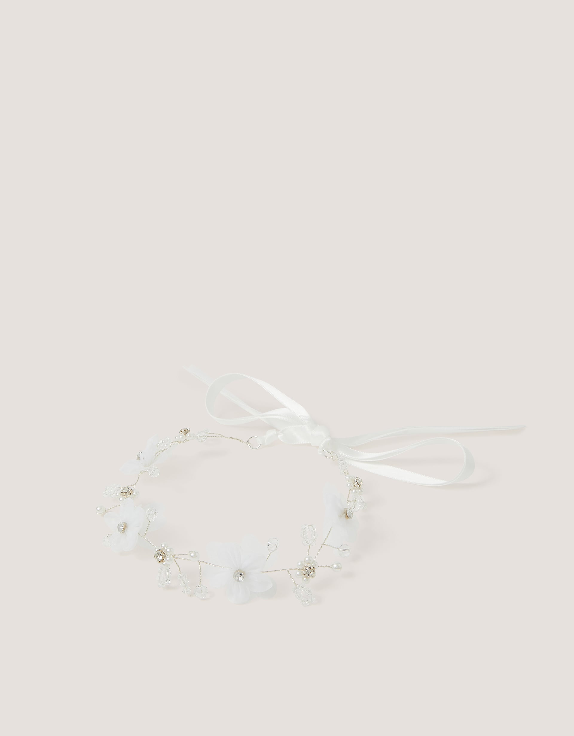 Monsoon Bridesmaid Flower Crown in white