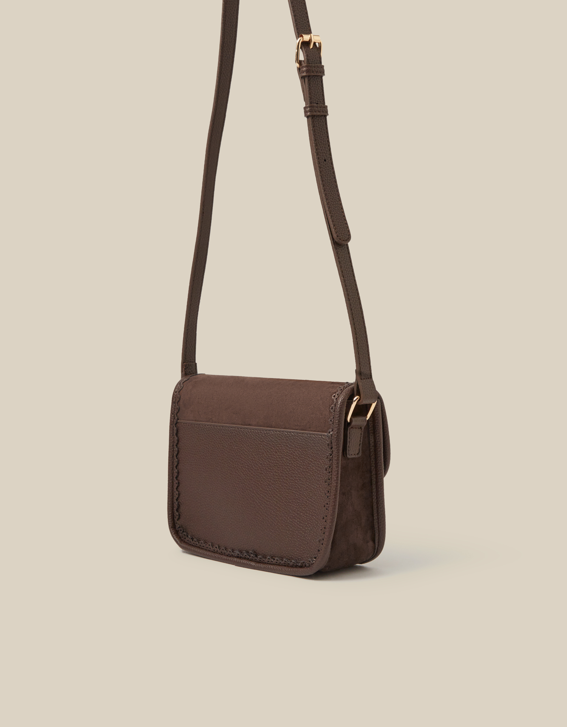 Monsoon Amy Faux Suede Crossbody Bag, view 2