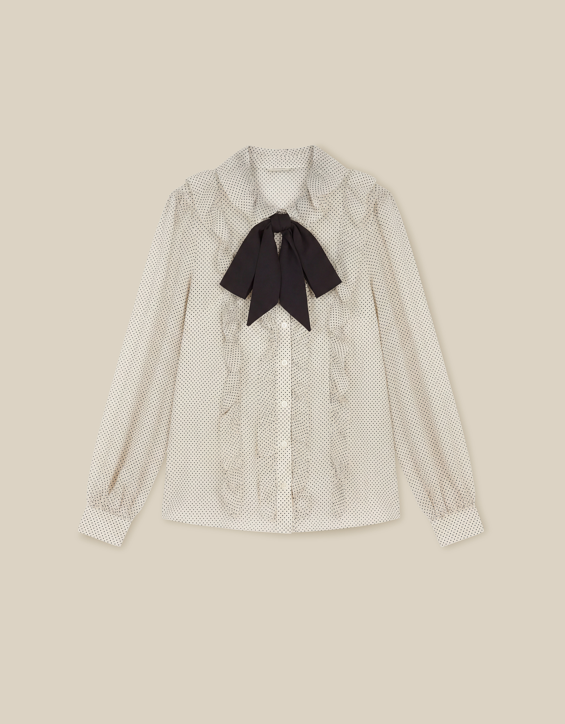 Monsoon Erica Polka Dot Ruffle Blouse, view 6