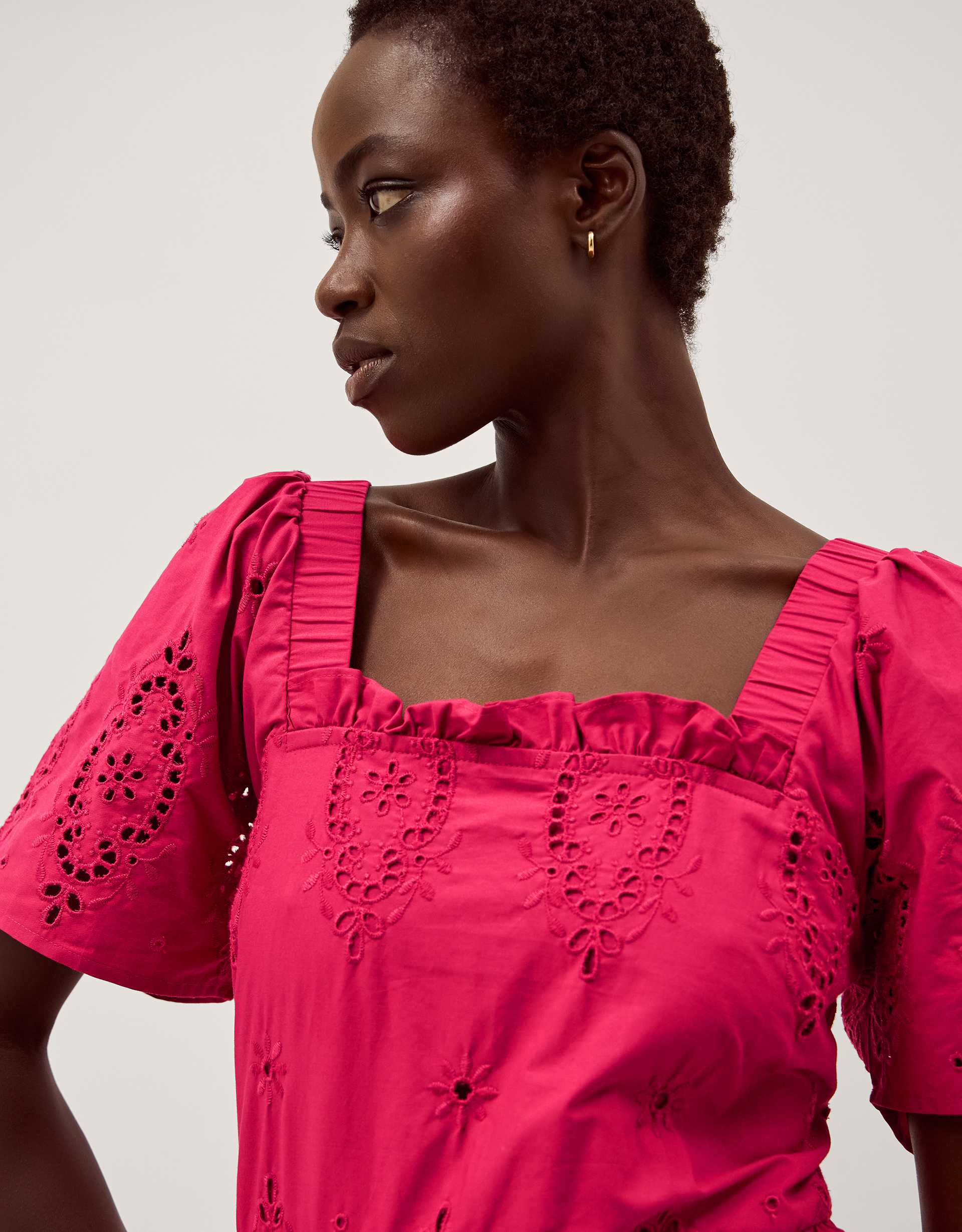 Monsoon Brooke Cutwork Midi Dress, view 4