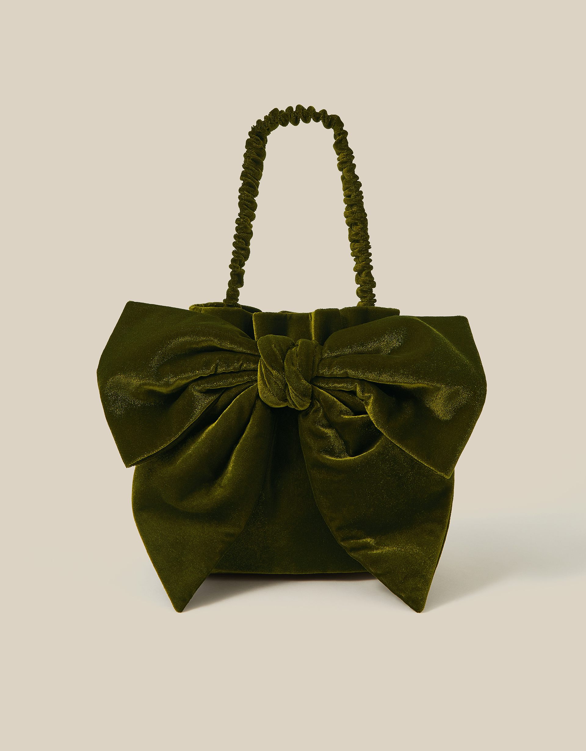 Monsoon Ciri Bow Velvet Pouch Bag