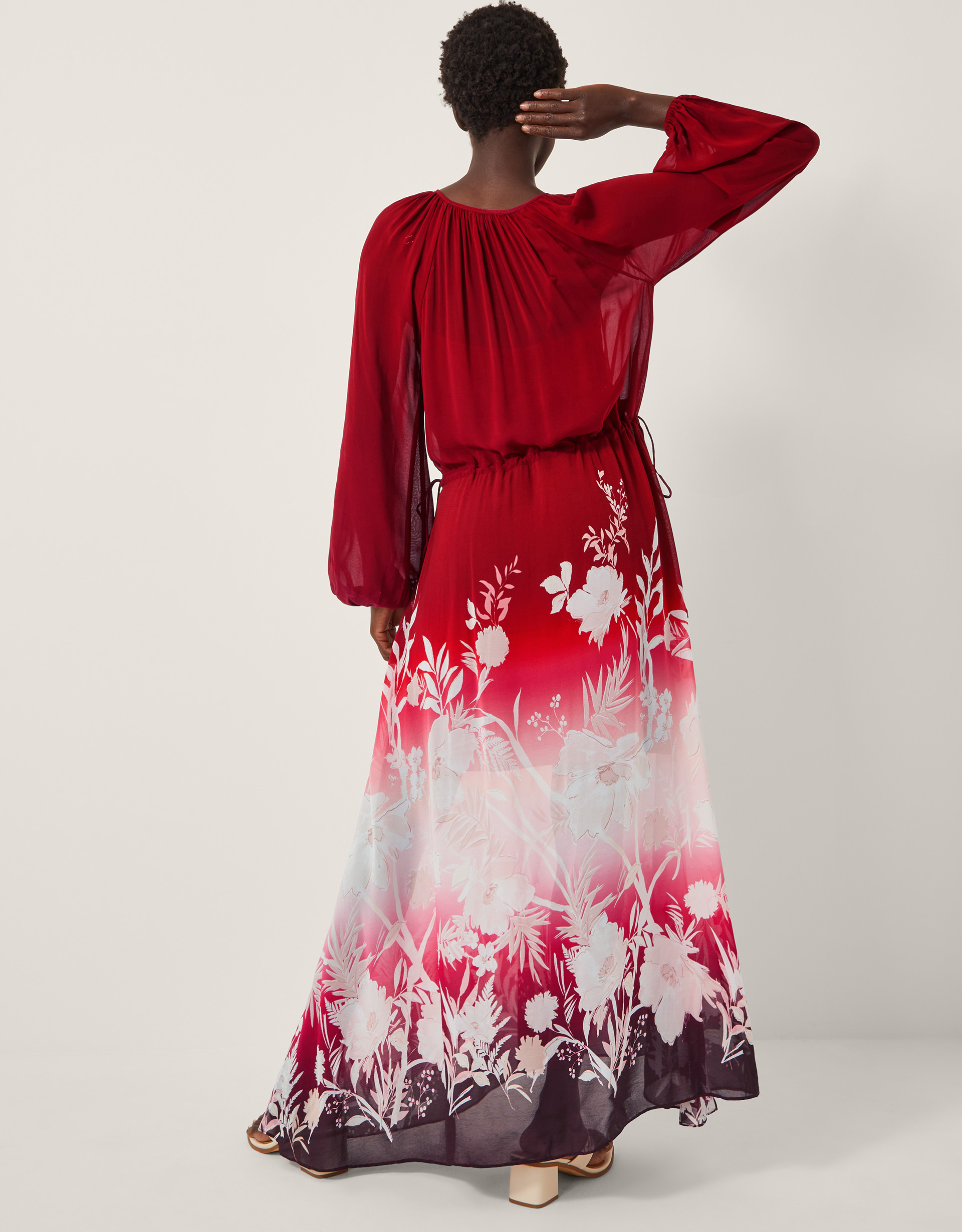 Monsoon Lilian Floral Print Ombré Maxi Dress, view 3