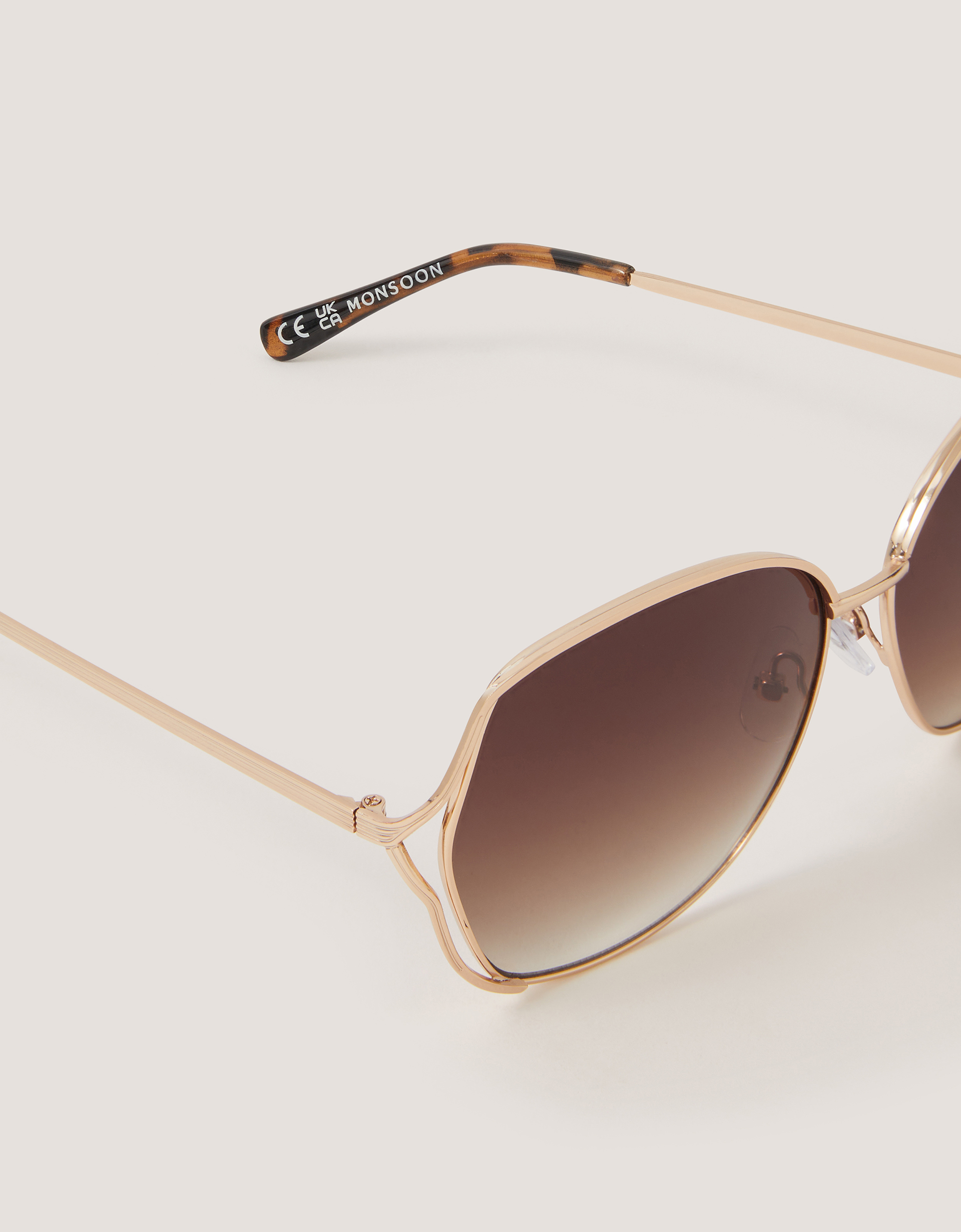 Monsoon Oversized Metal Sunglasses, view 2