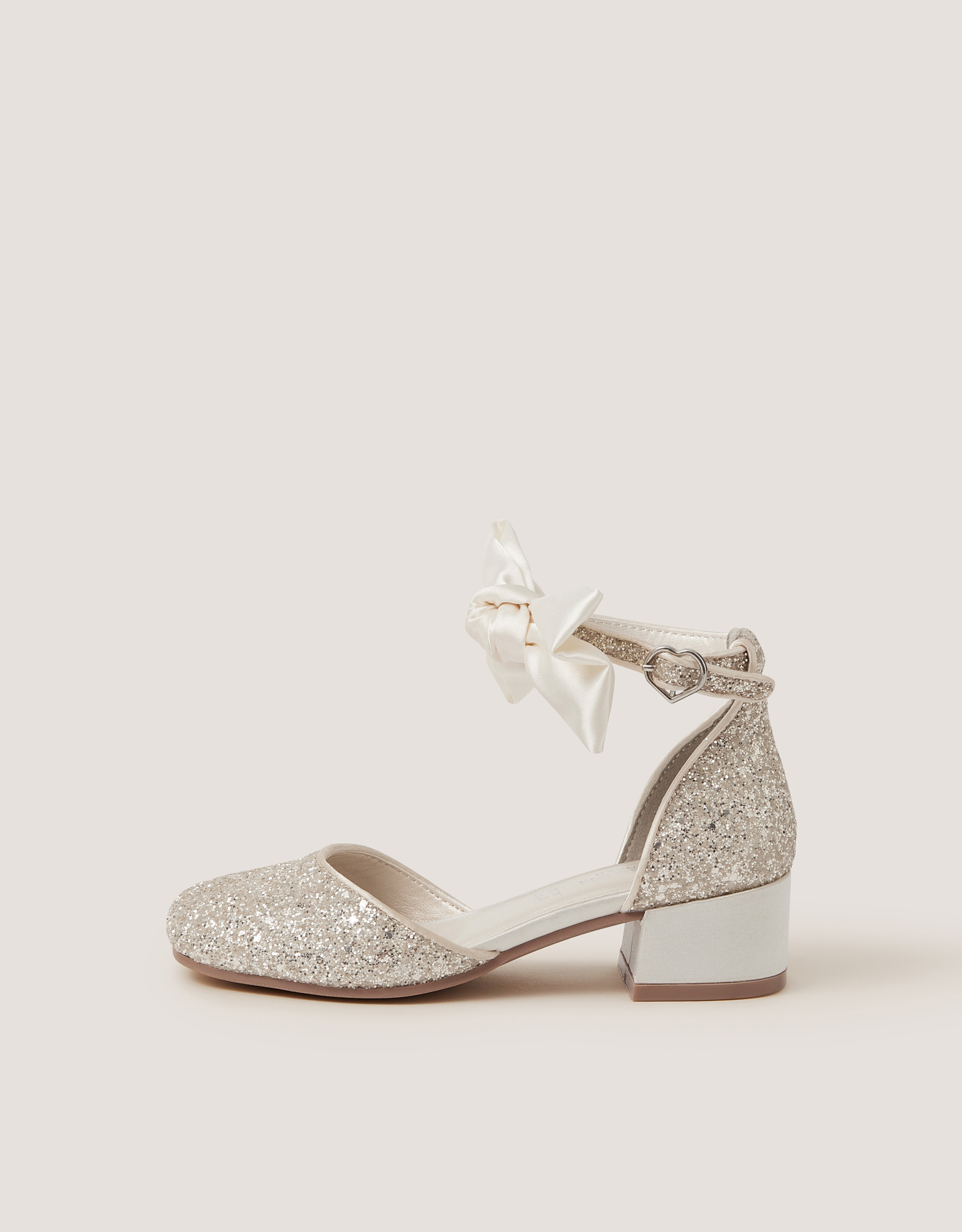 Monsoon Sara Bow Glitter Two-Part Heels, view 2