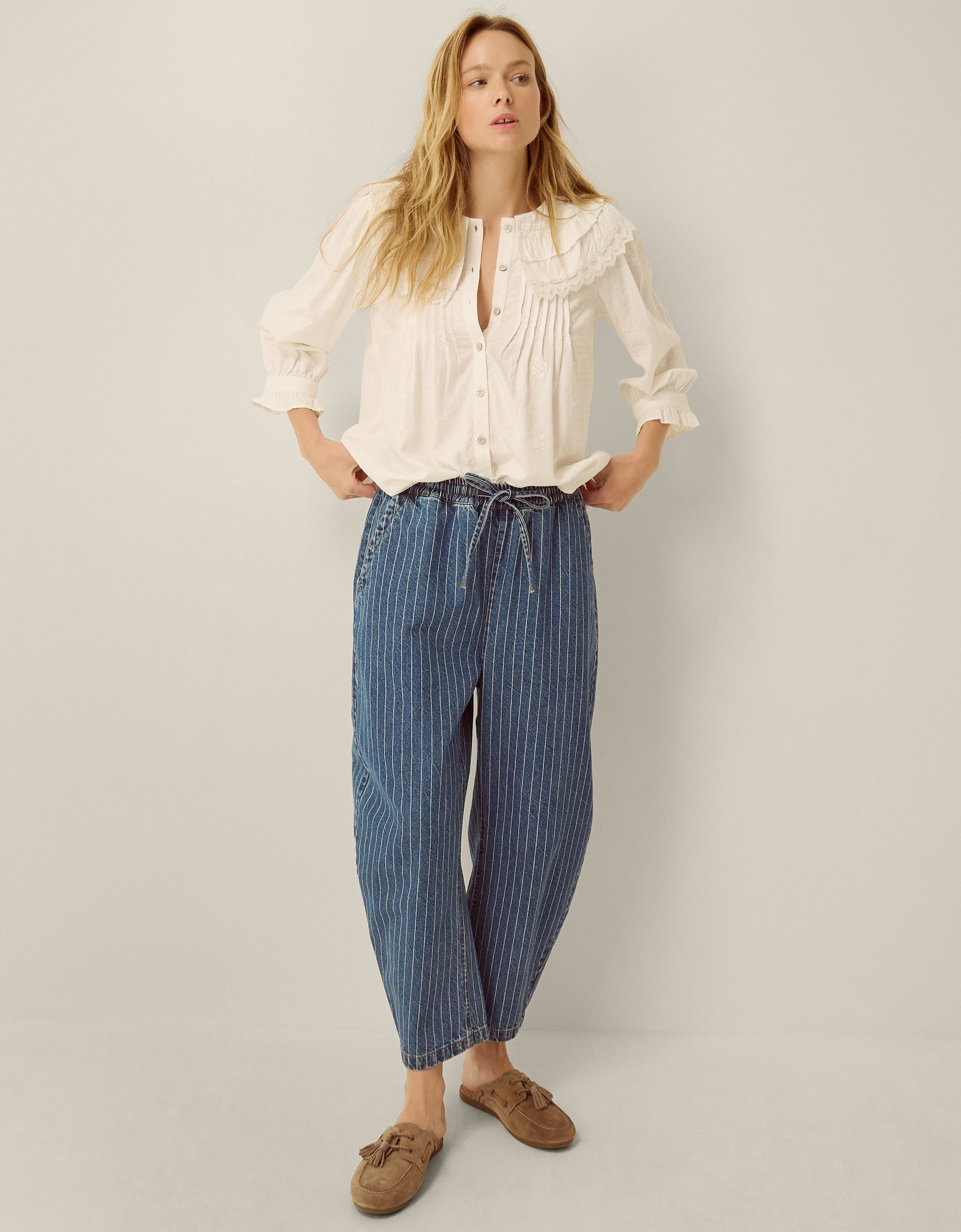 Monsoon Auren Lace Collar Blouse, view 4