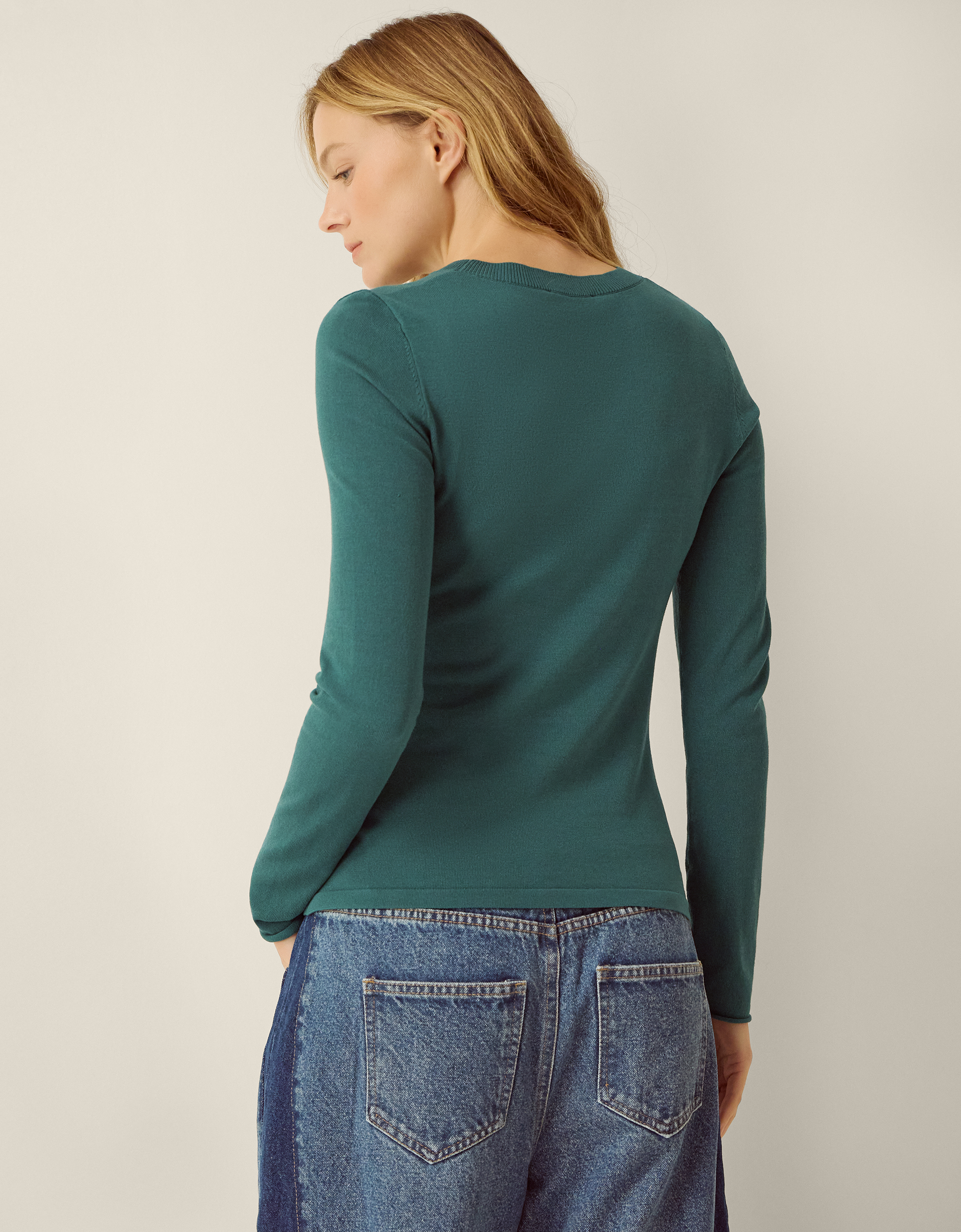 Monsoon Renee Button Ruched Jumper, view 4
