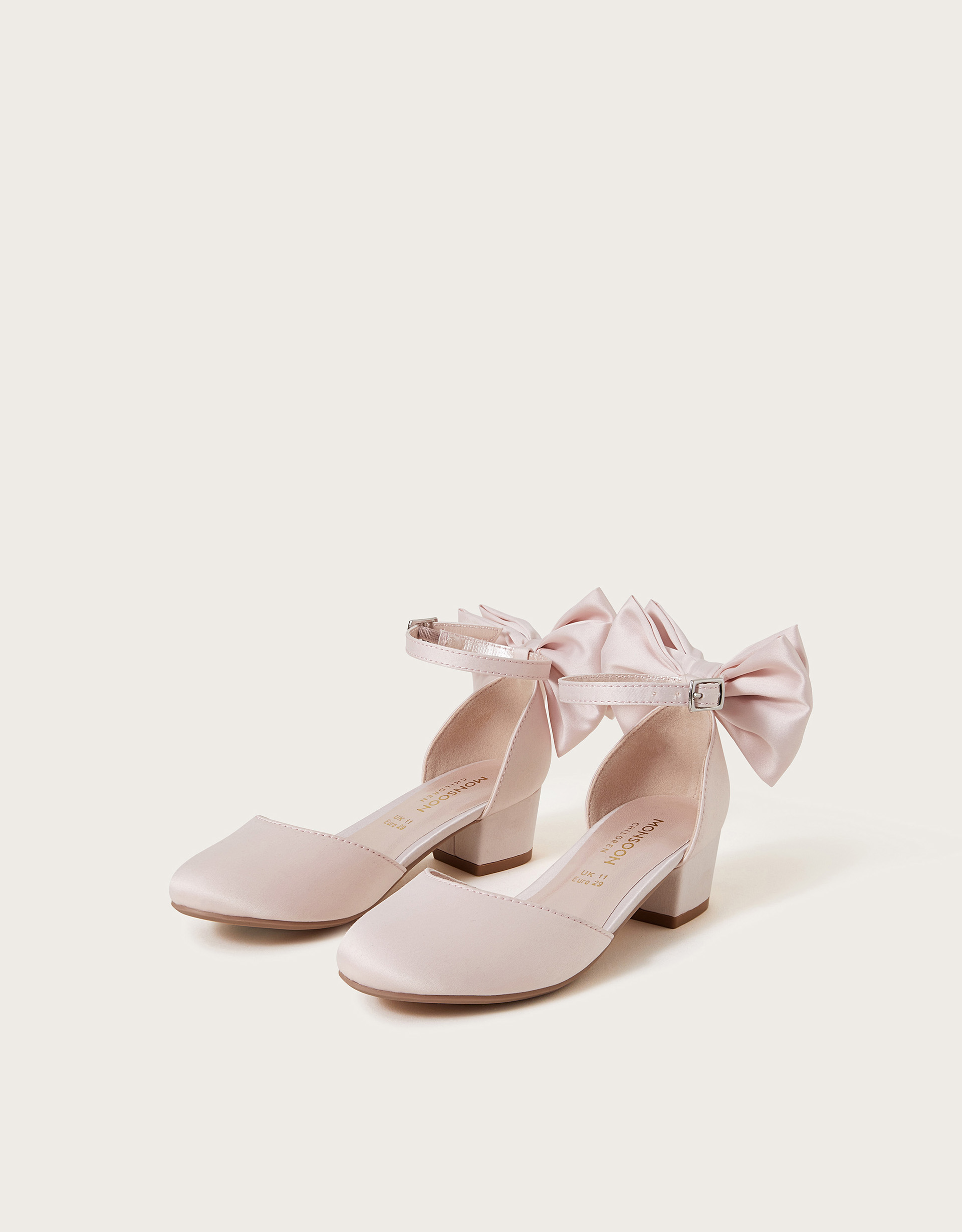 Monsoon Sara Satin Bow Two-Part Heels