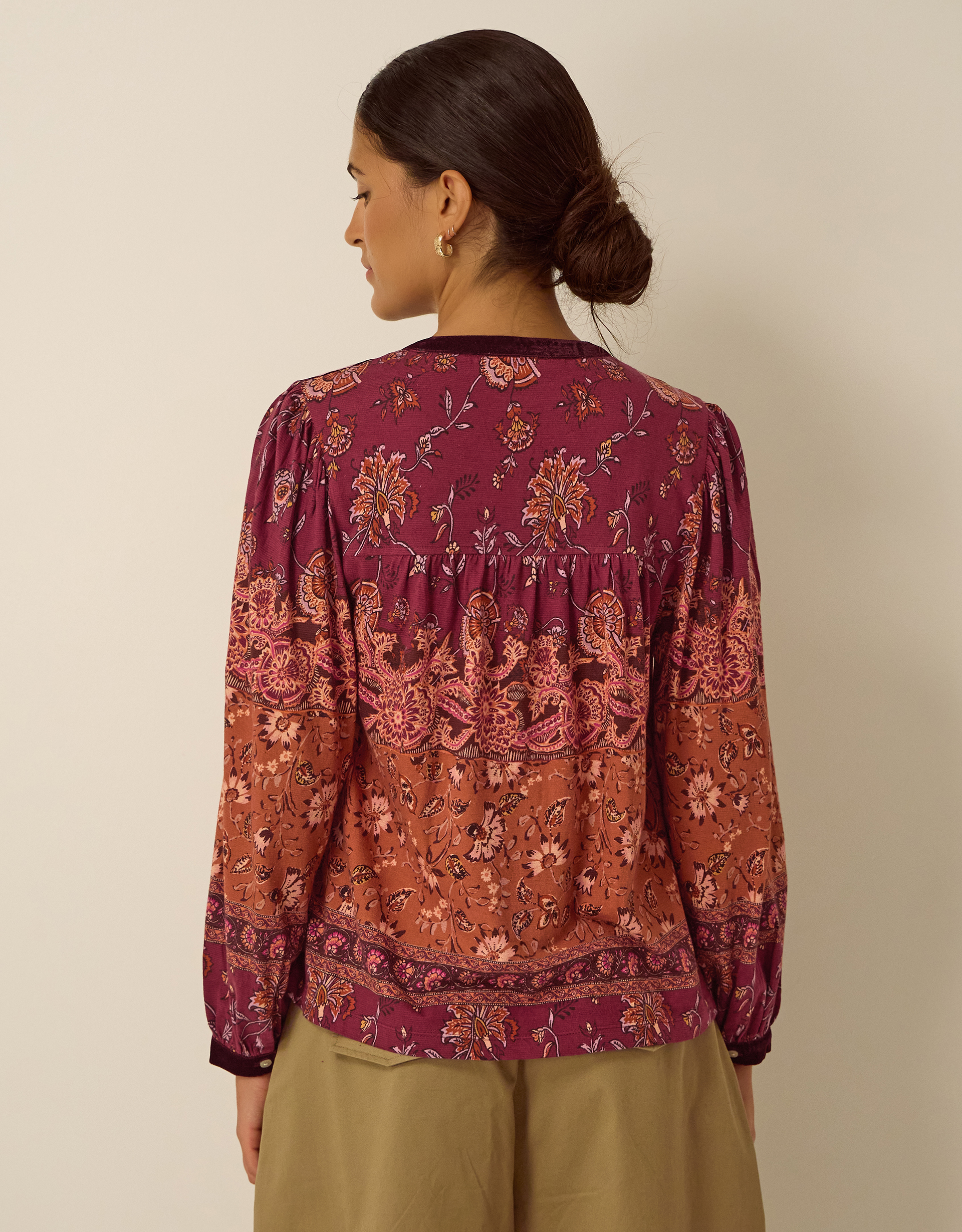 Monsoon Hunter Floral Print Jersey Shirt, view 3