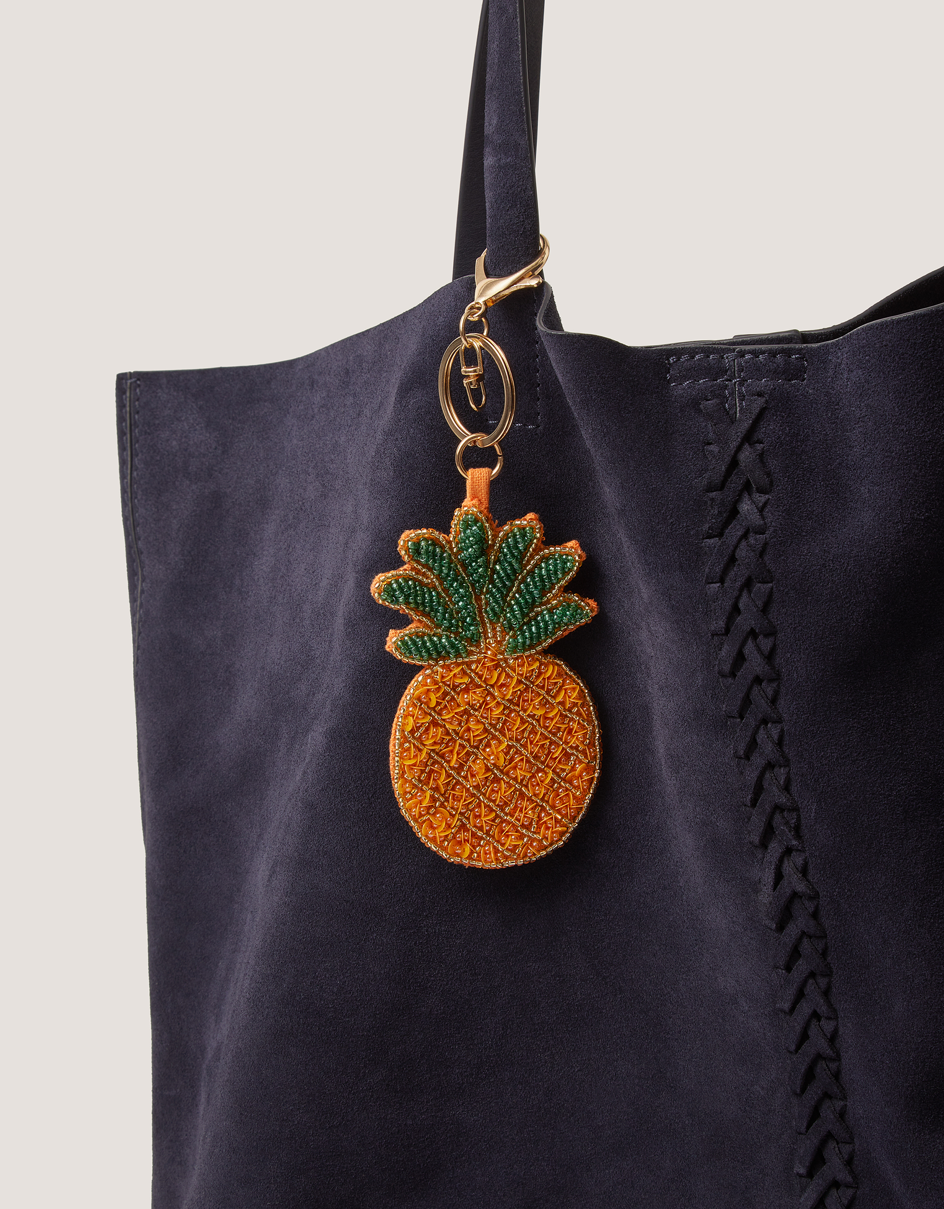 Monsoon Pineapple Beaded Bag Charm, view 3