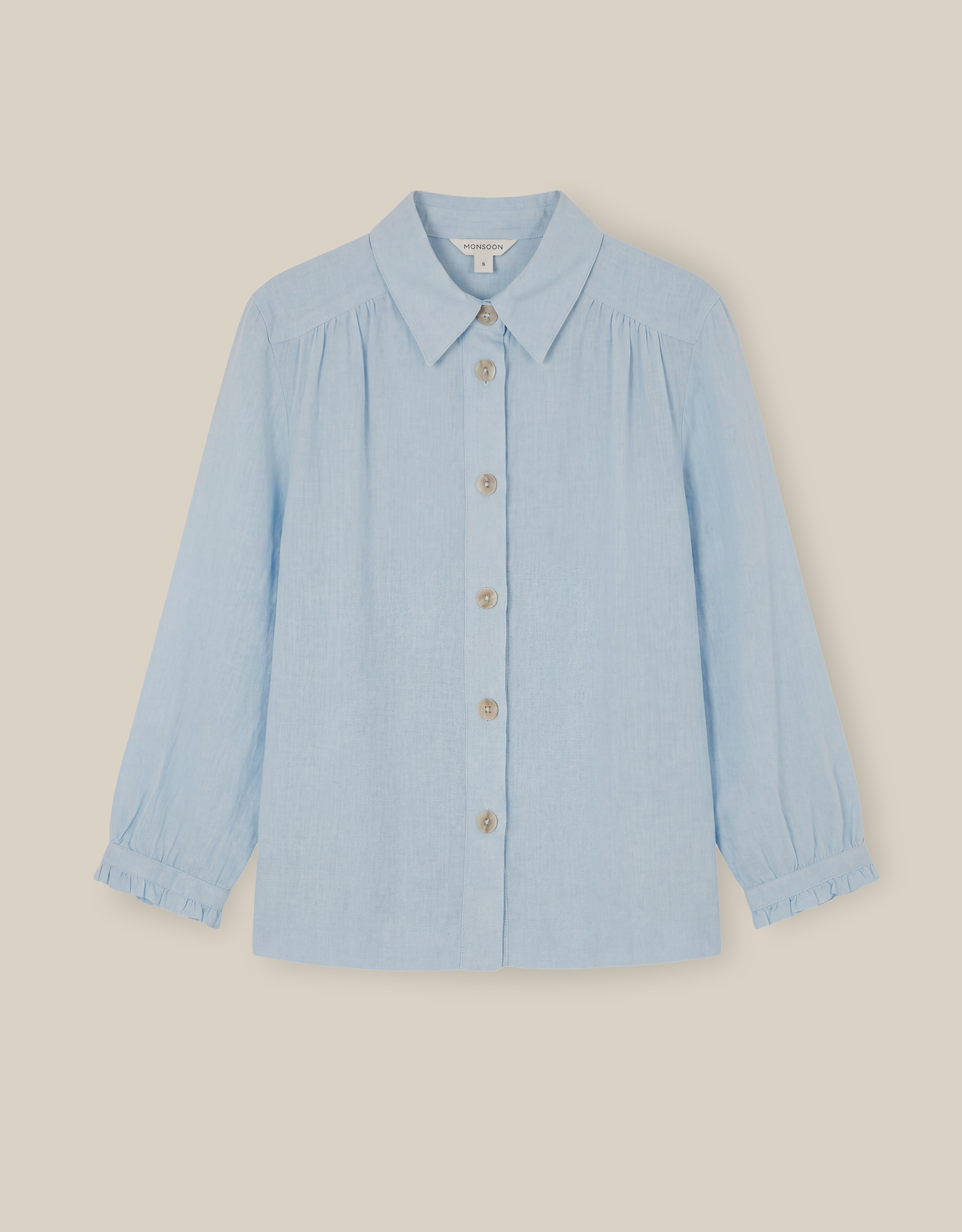Monsoon Emily Linen Blend Shirt, view 5