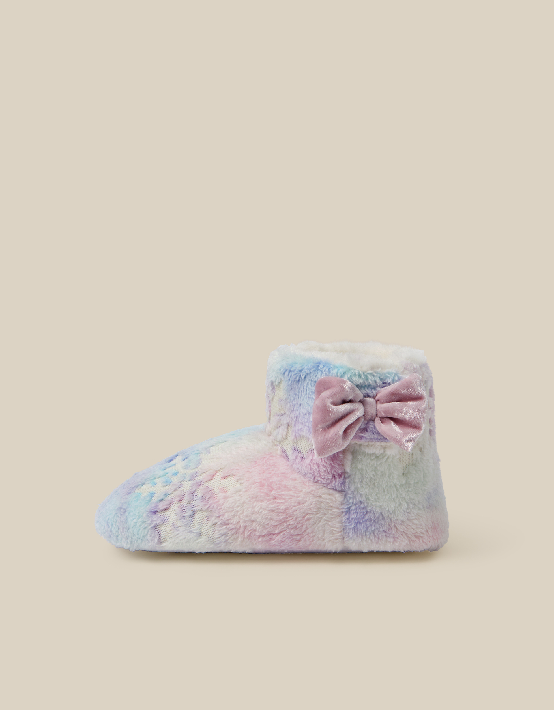 Monsoon Fluffy Snowflake Boot Slippers, view 2