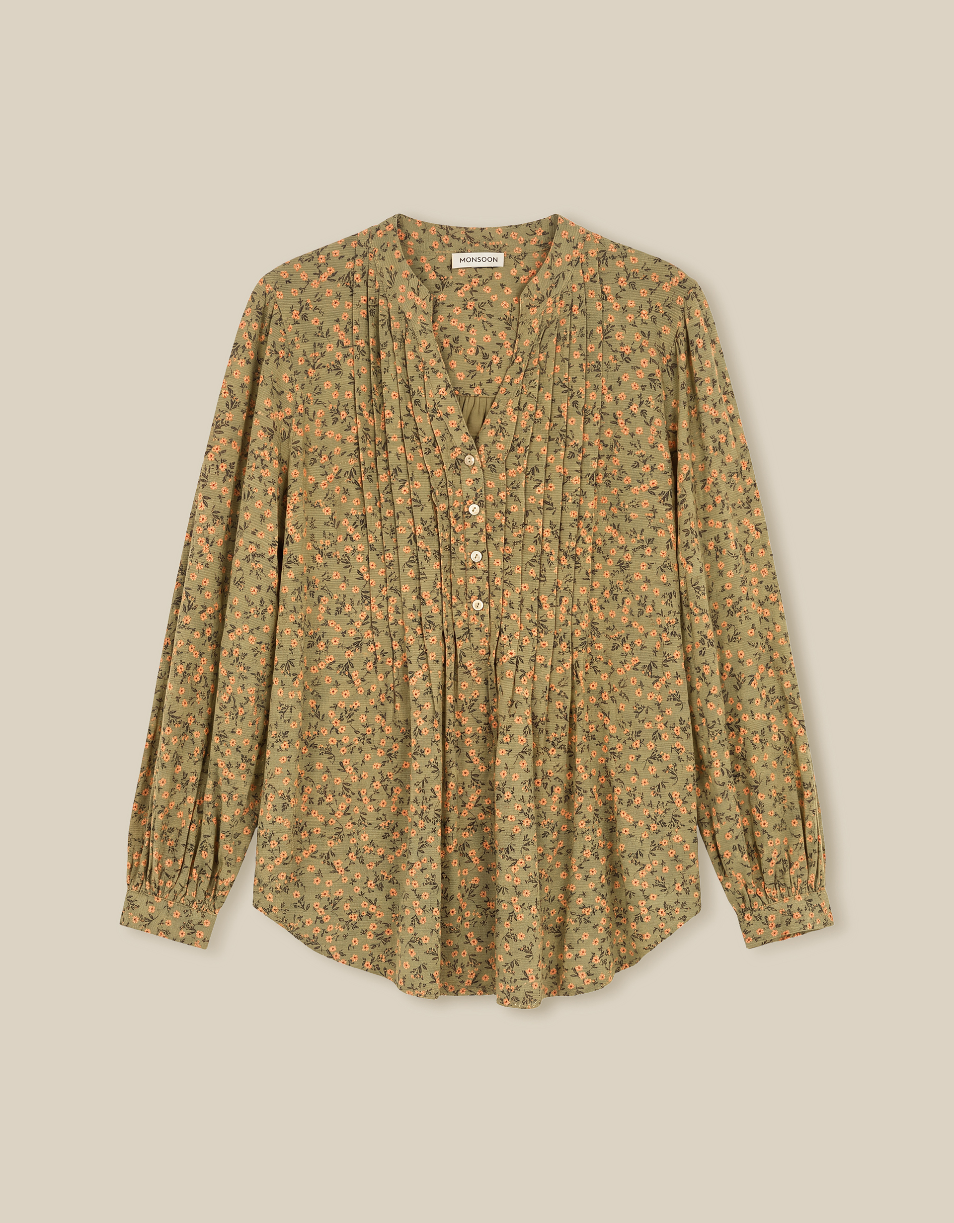 Monsoon Deena Ditsy Floral Jersey Blouse, view 6