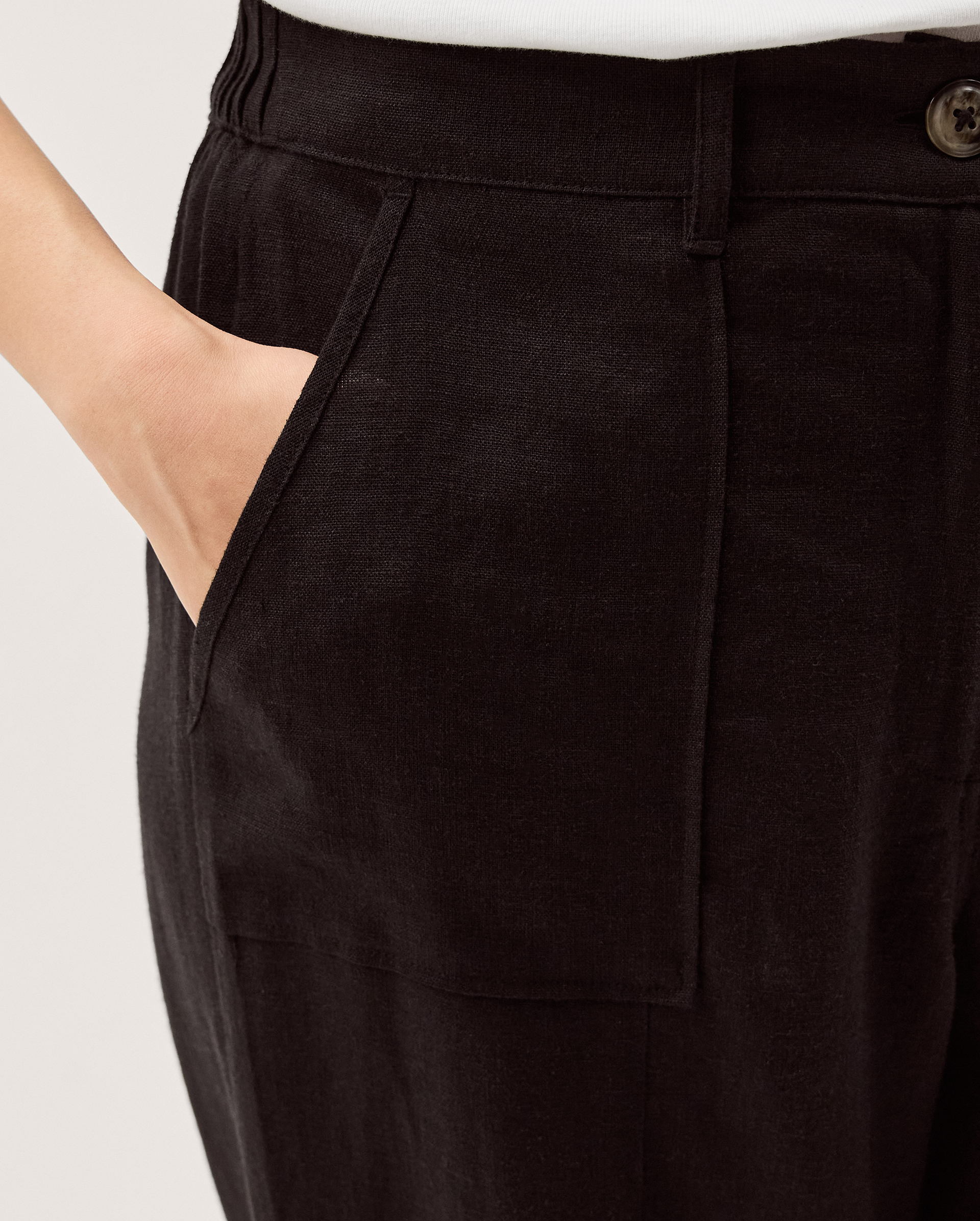 Monsoon Jolie Straight Linen Blend Trousers, view 4