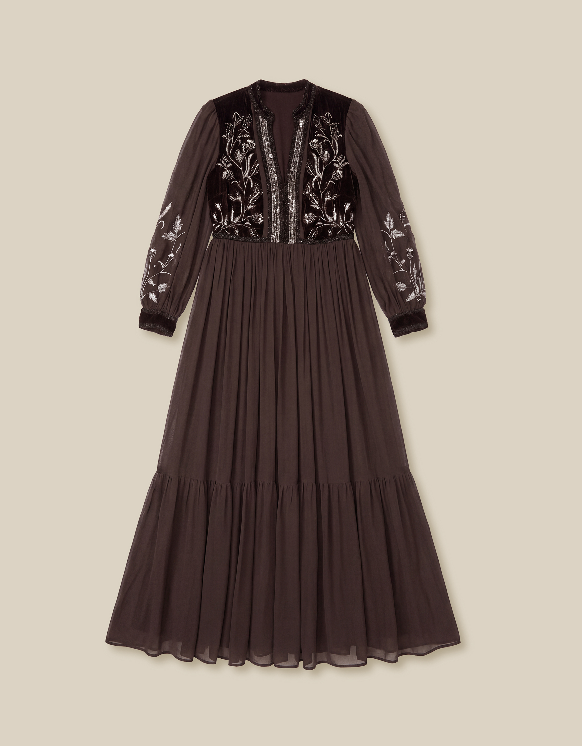 Monsoon Josephine Embellished Maxi Dress, view 6