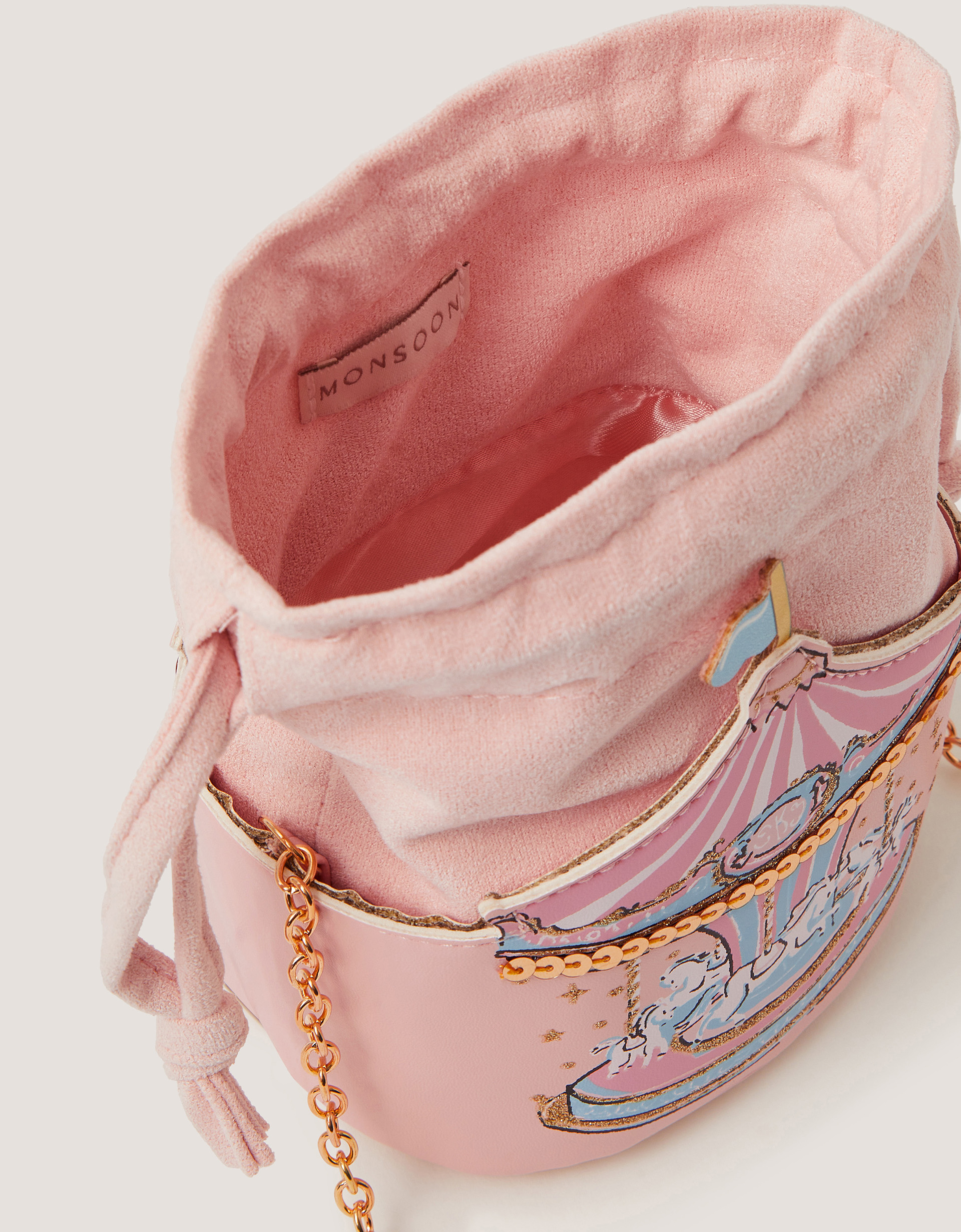 Monsoon Carousel Print Drawstring Crossbody Bag, view 3