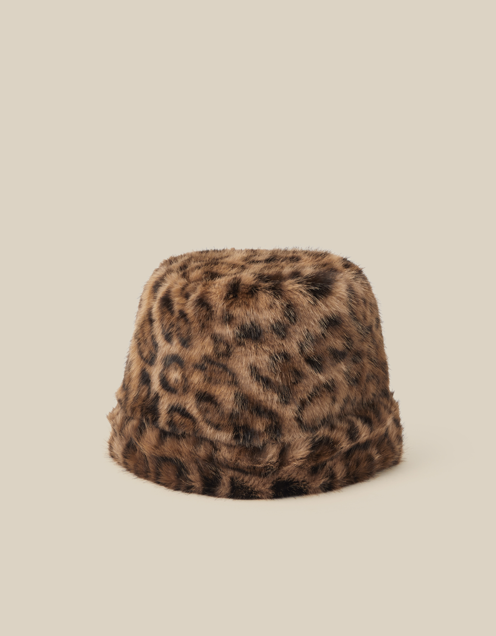 Monsoon Niya Leopard Print Faux Fur Hat