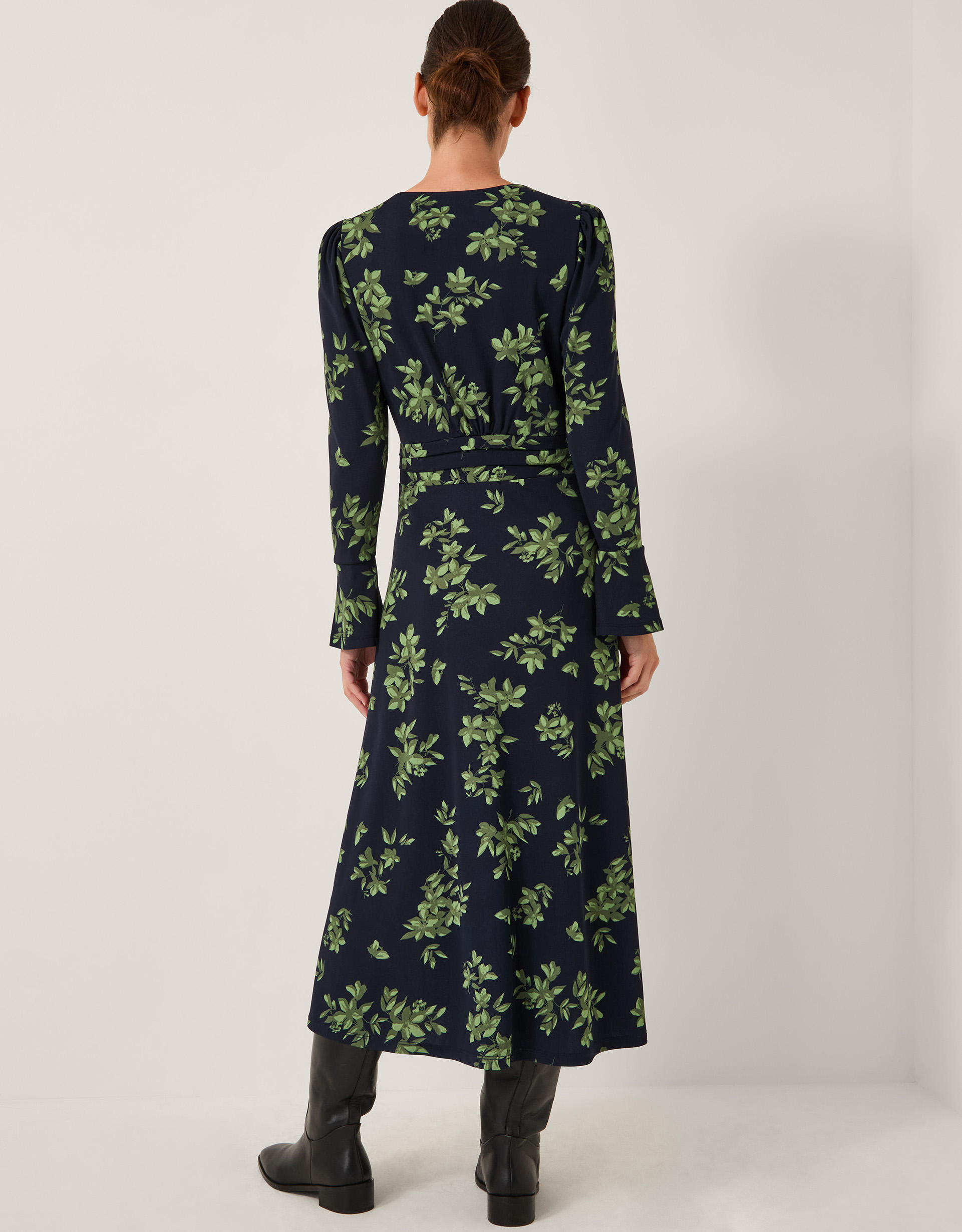 Monsoon Joules Long Sleeve Jersey Midi Dress, view 4