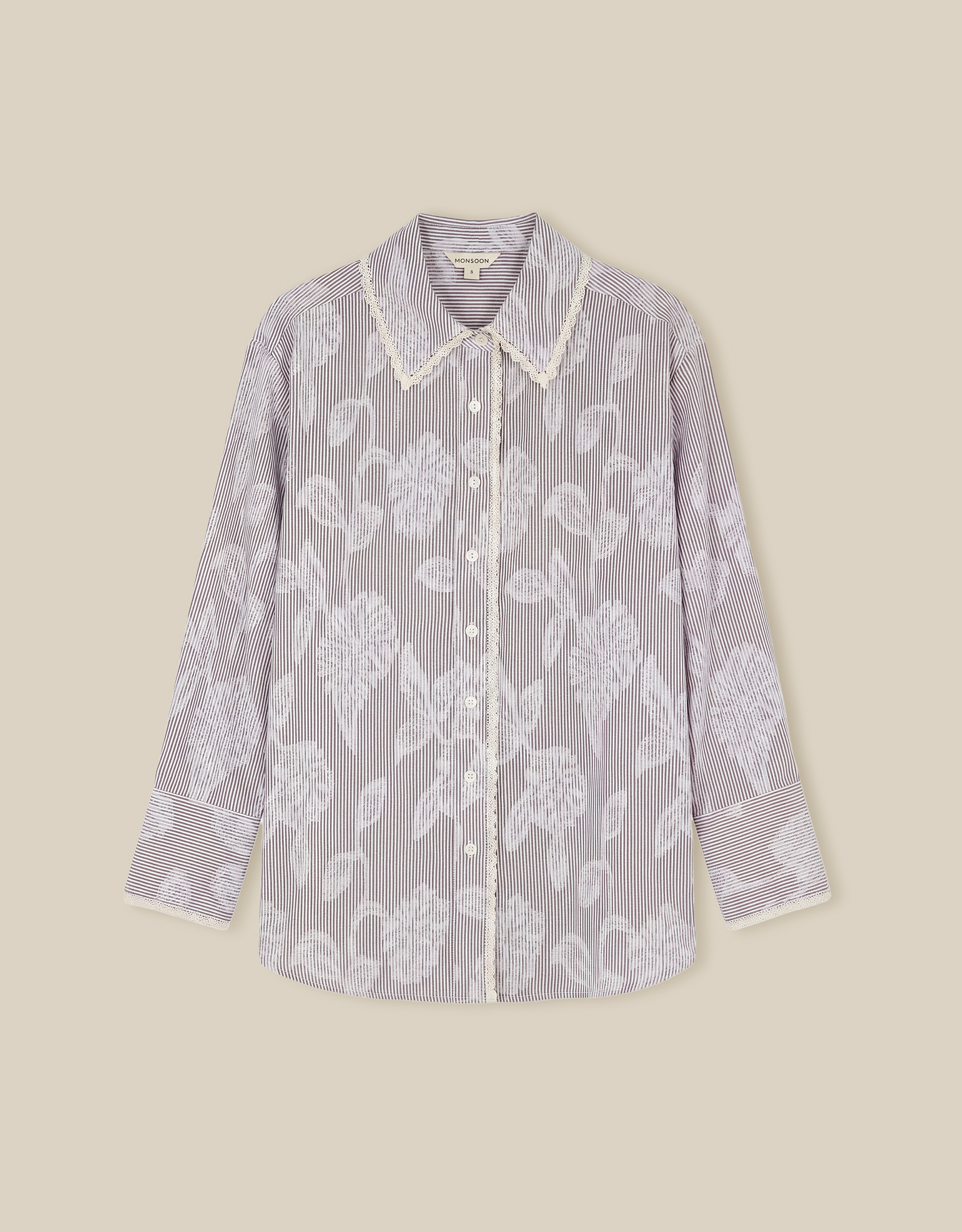 Monsoon Ariella Jacquard Stripe Shirt, view 6