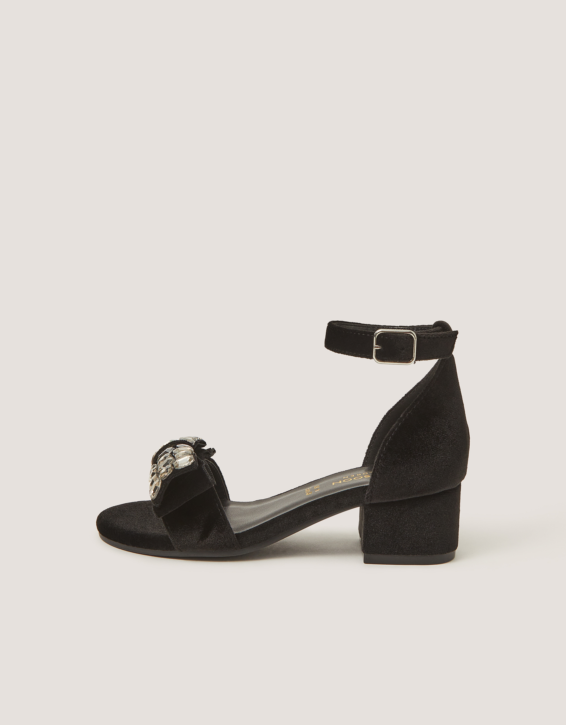 Monsoon Embellished Velvet Two-Part Heels, view 2