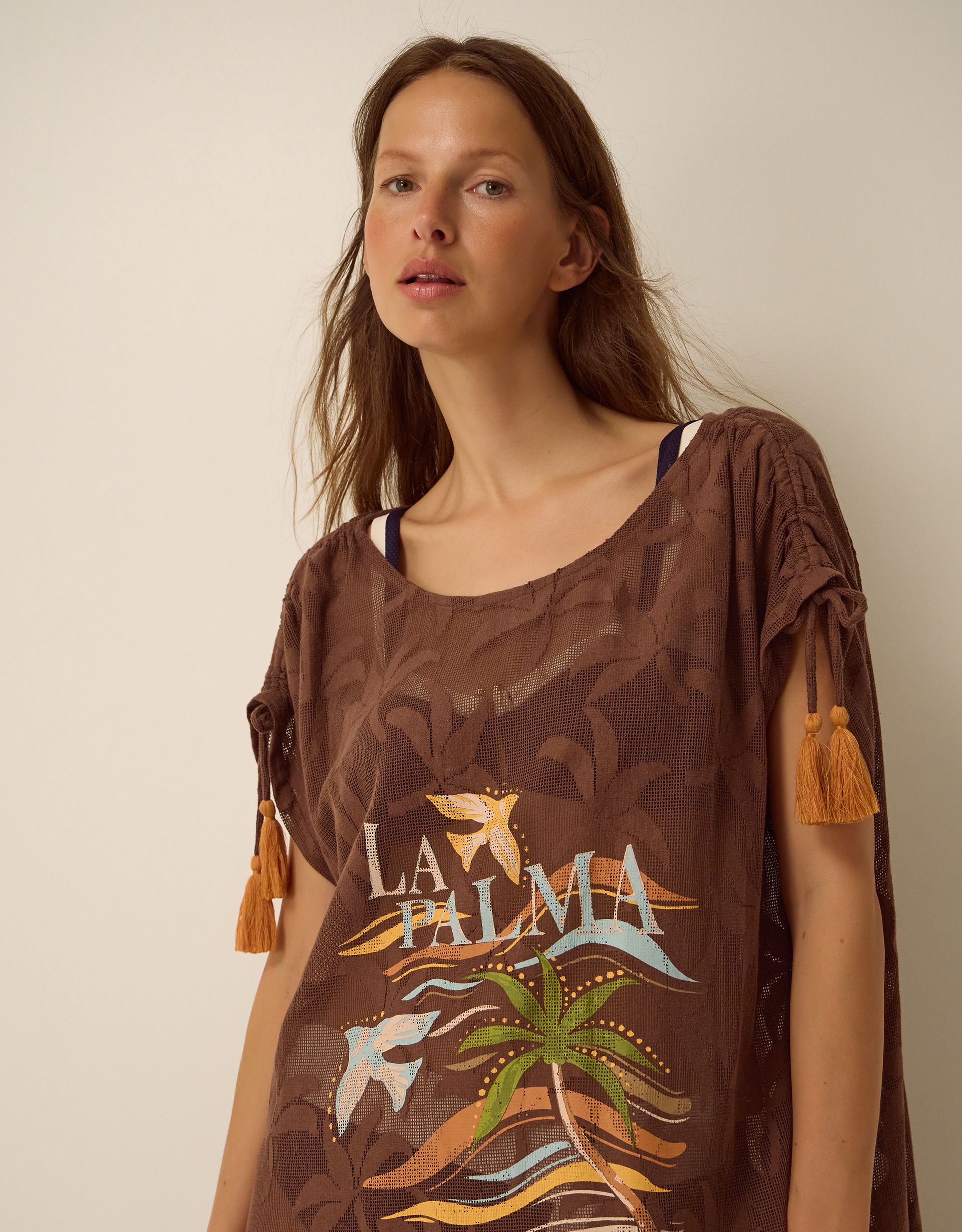 Monsoon La Palma Jacquard Midi Kaftan, view 2