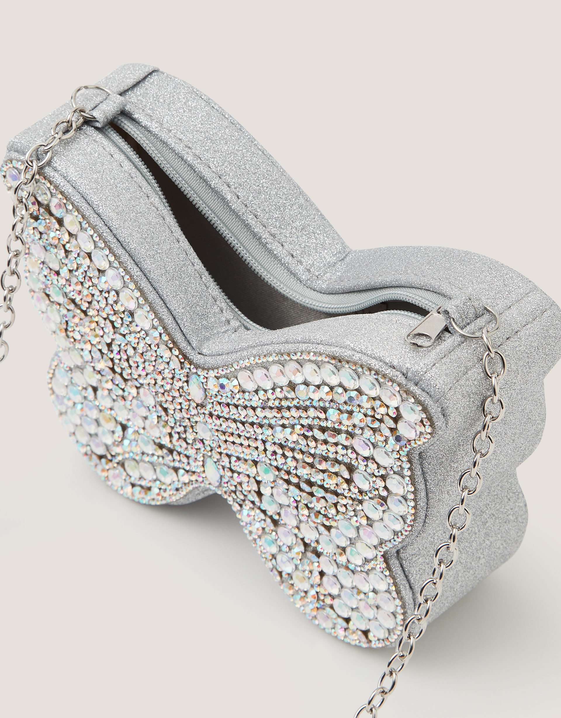 Monsoon Diamanté Butterfly Bag, view 3
