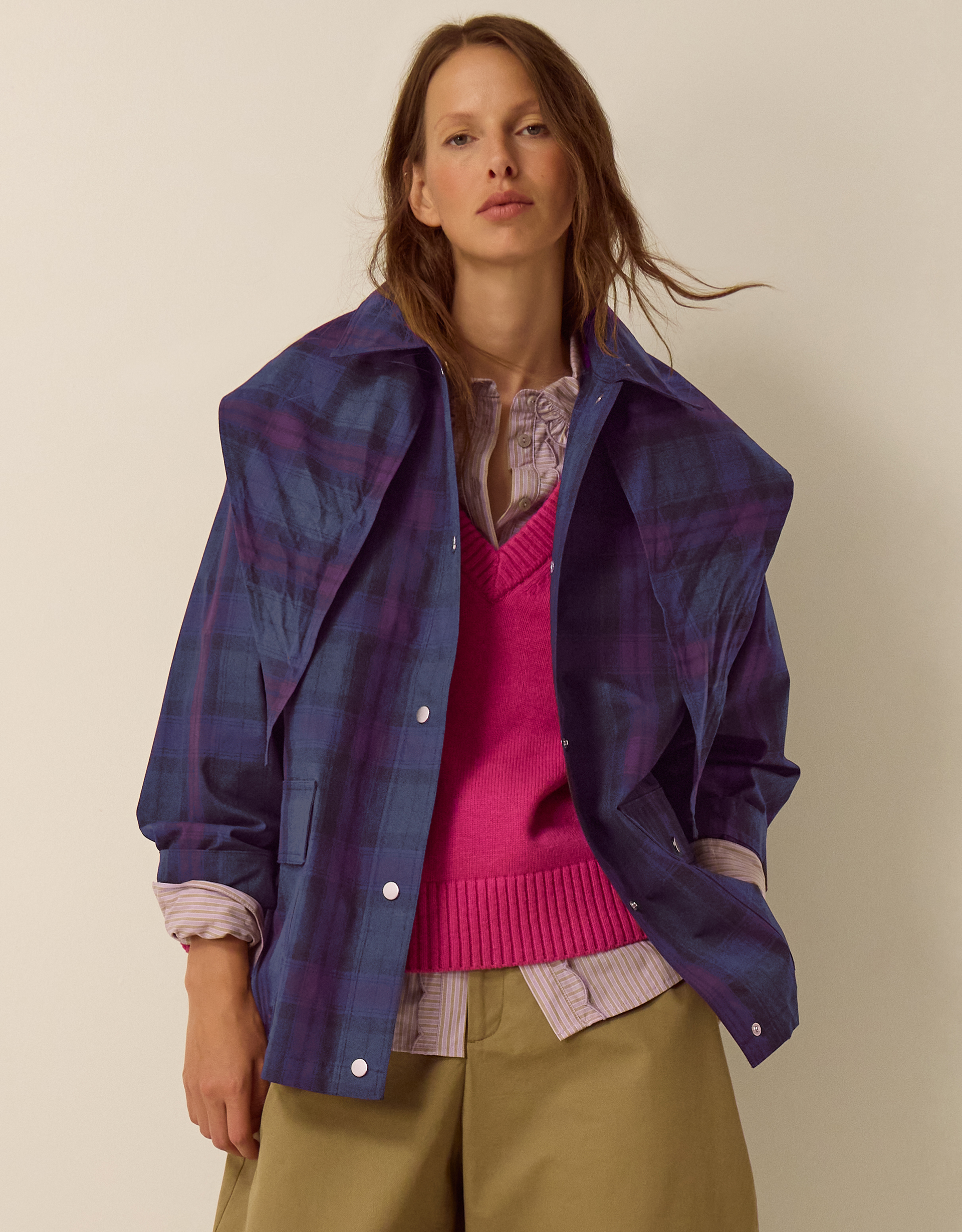 Monsoon Elfie Check Print Jacket