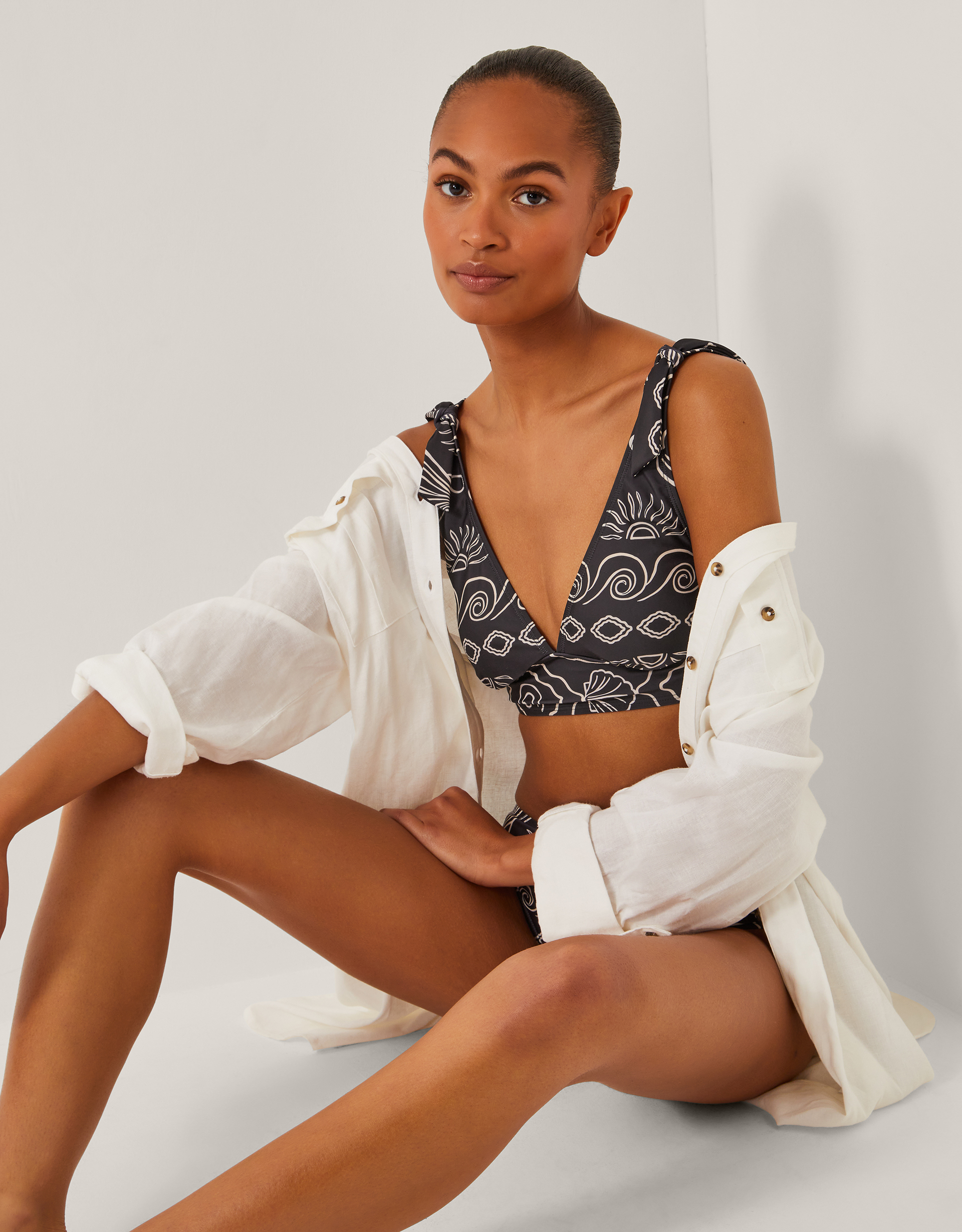 Monsoon Macie Shell Print Bikini Top