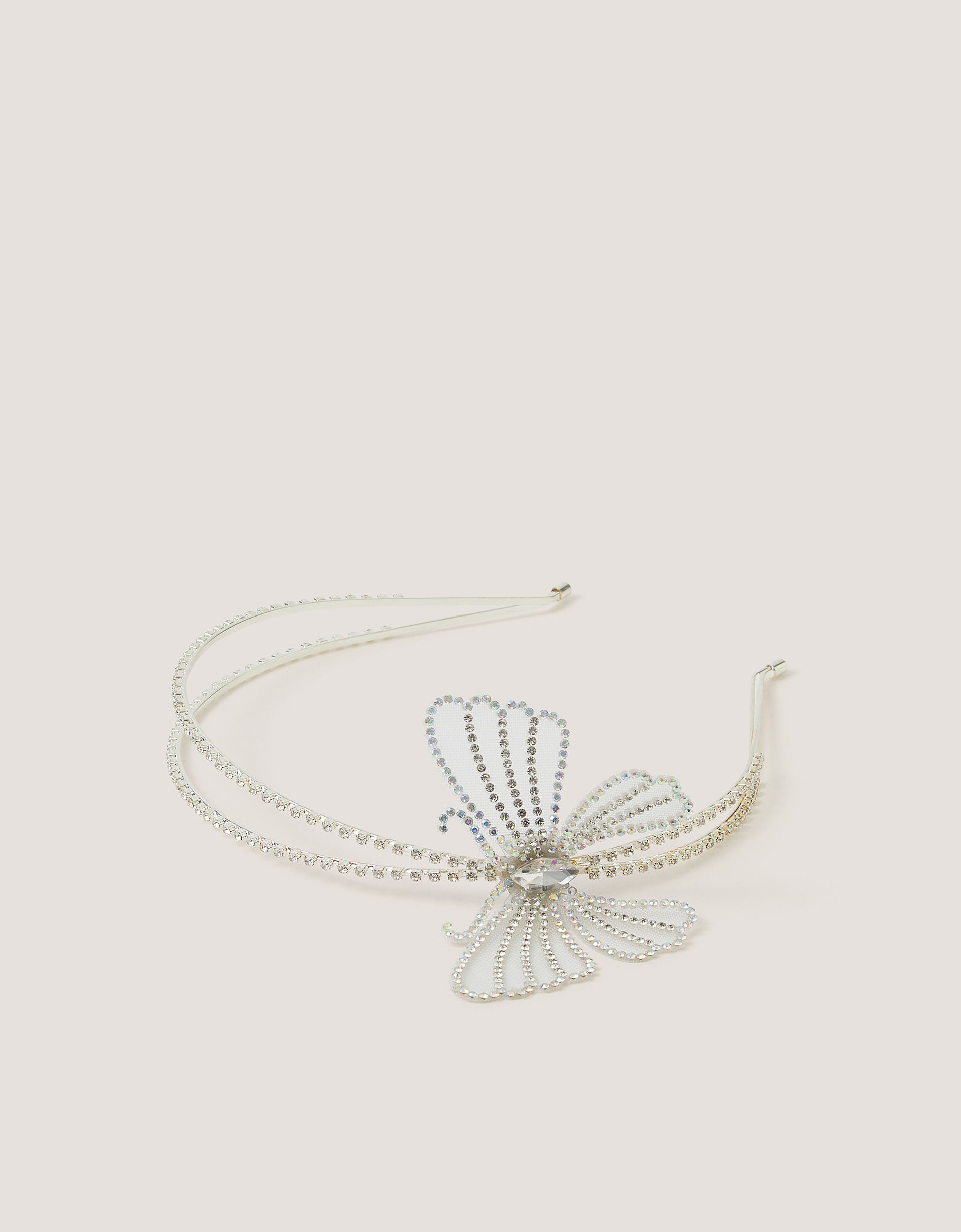 Monsoon Rhinestone Butterfly Metal Headband