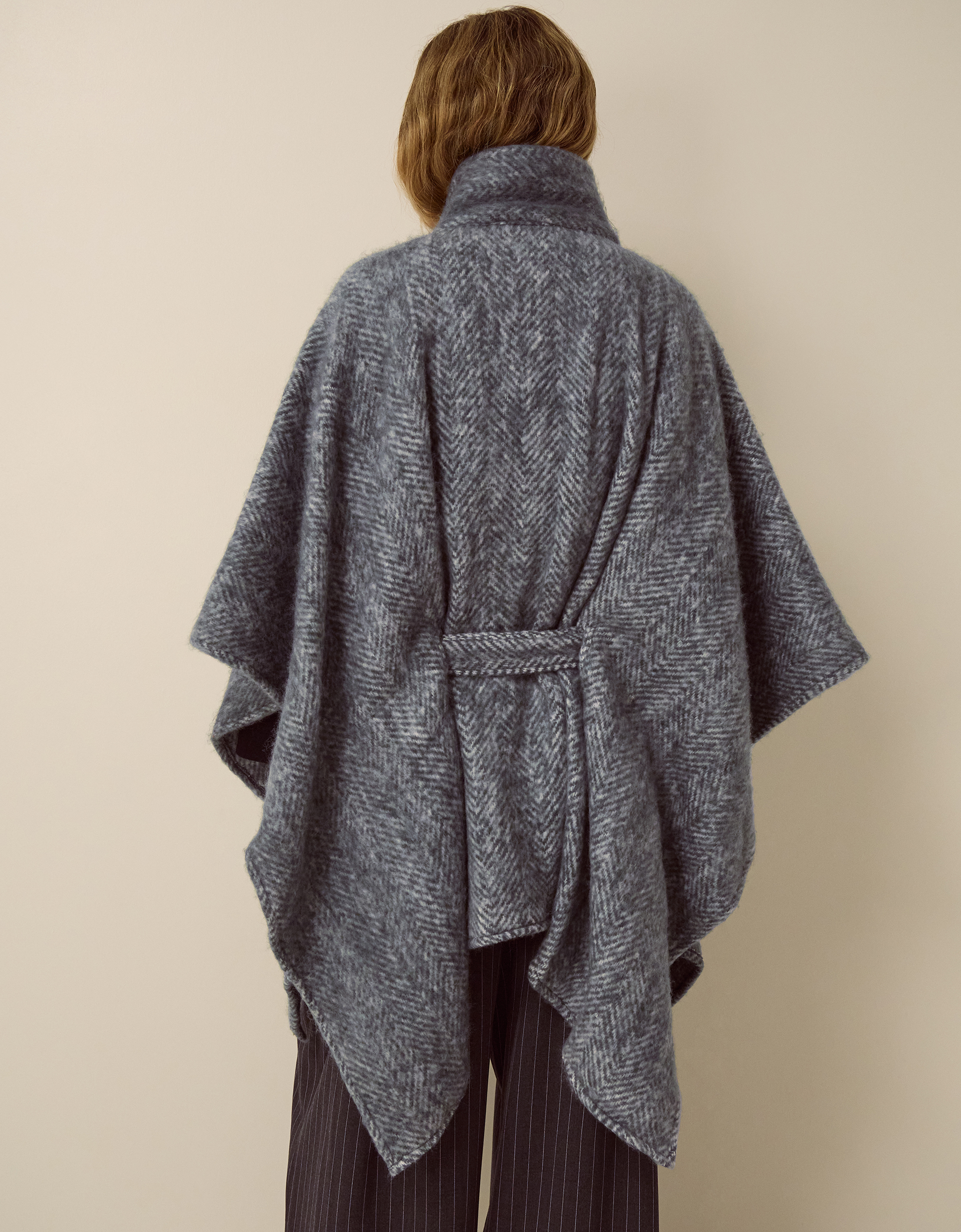 Monsoon Cara Herringbone Cape Jacket, view 3